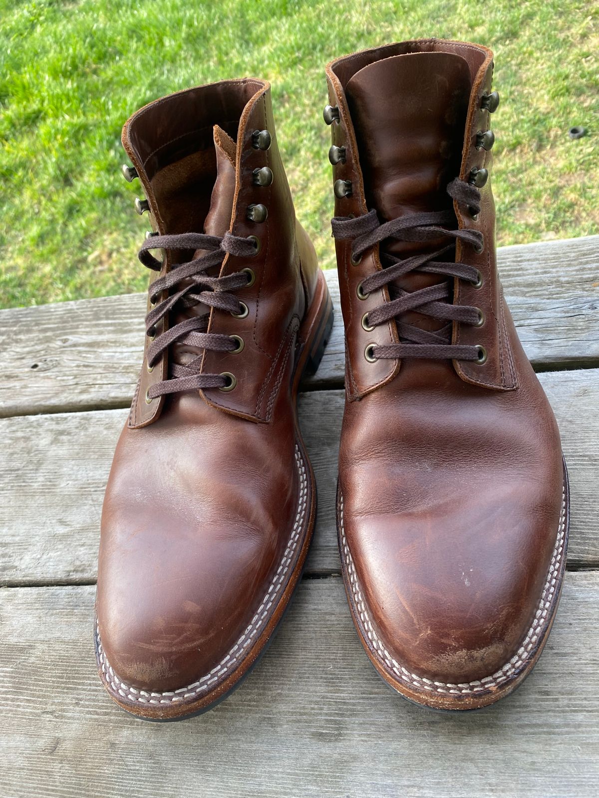 Photo by cereus0843 on April 6, 2026 of the Parkhurst The Allen in Tempesti Chestnut Veg Tan.