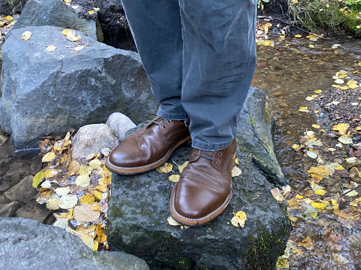 Photo by cereus0843 on October 19, 2025 of the Parkhurst The Allen in Italpel Caramel Teacore Veg Tan.