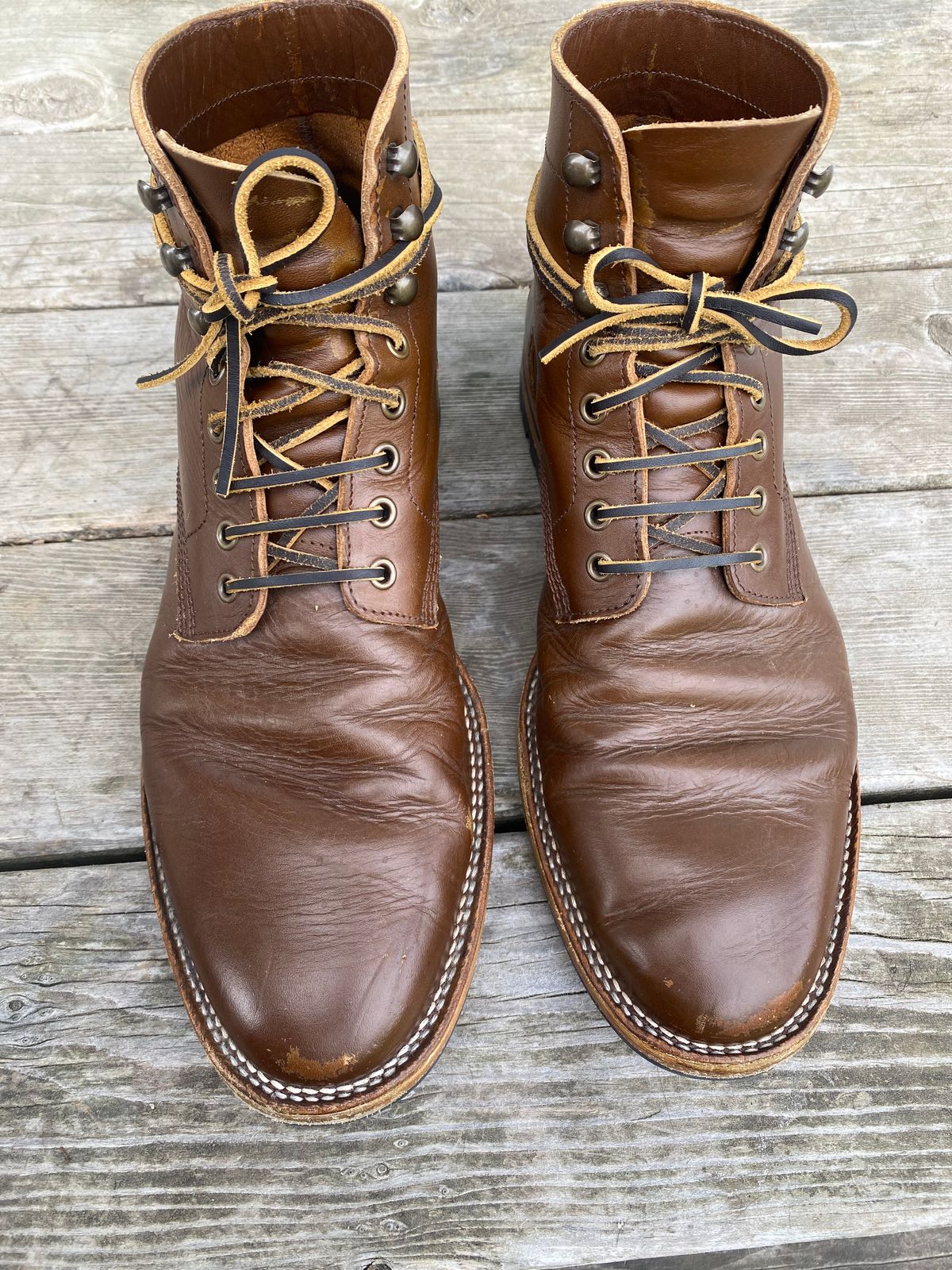 Photo by cereus0843 on November 2, 2025 of the Parkhurst The Allen in Italpel Caramel Teacore Veg Tan.