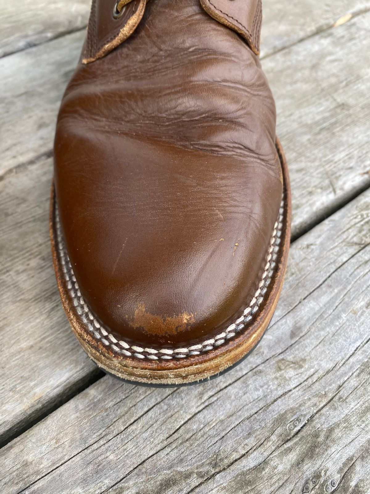 Photo by cereus0843 on November 2, 2025 of the Parkhurst The Allen in Italpel Caramel Teacore Veg Tan.