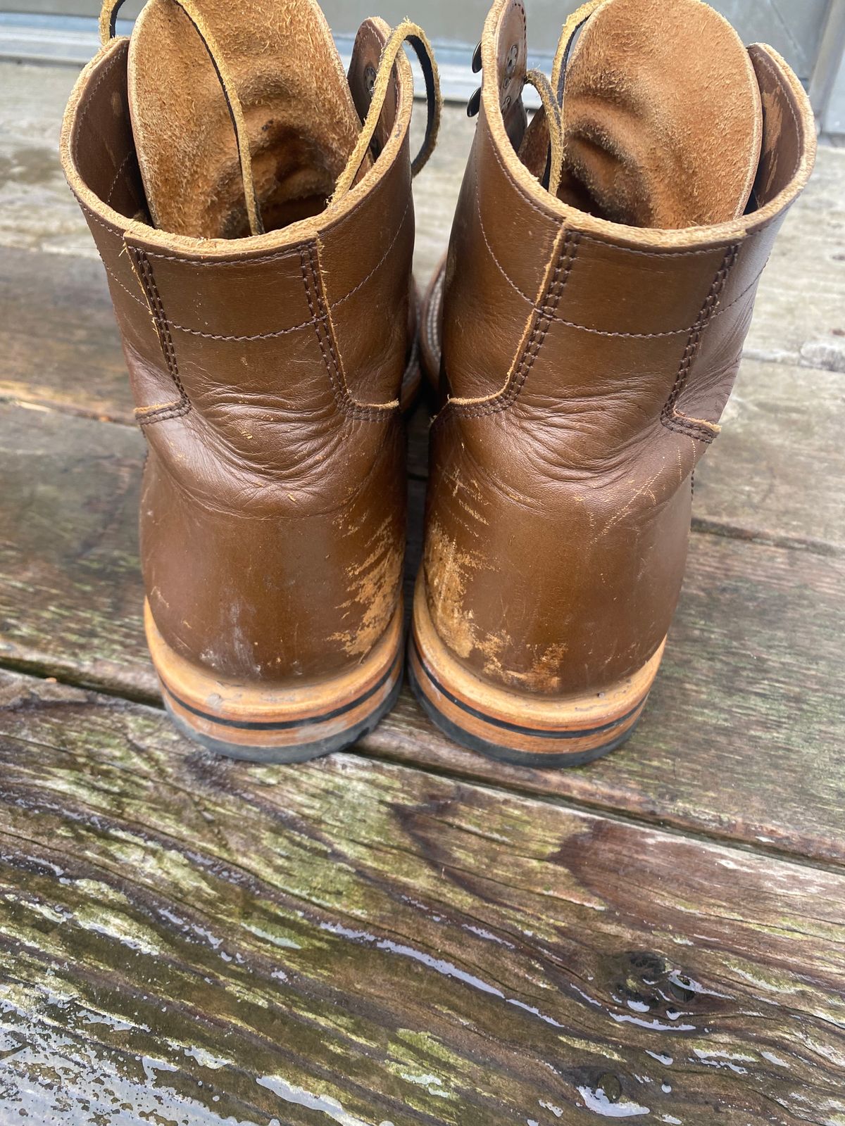 Photo by cereus0843 on December 2, 2025 of the Parkhurst The Allen in Italpel Caramel Teacore Veg Tan.