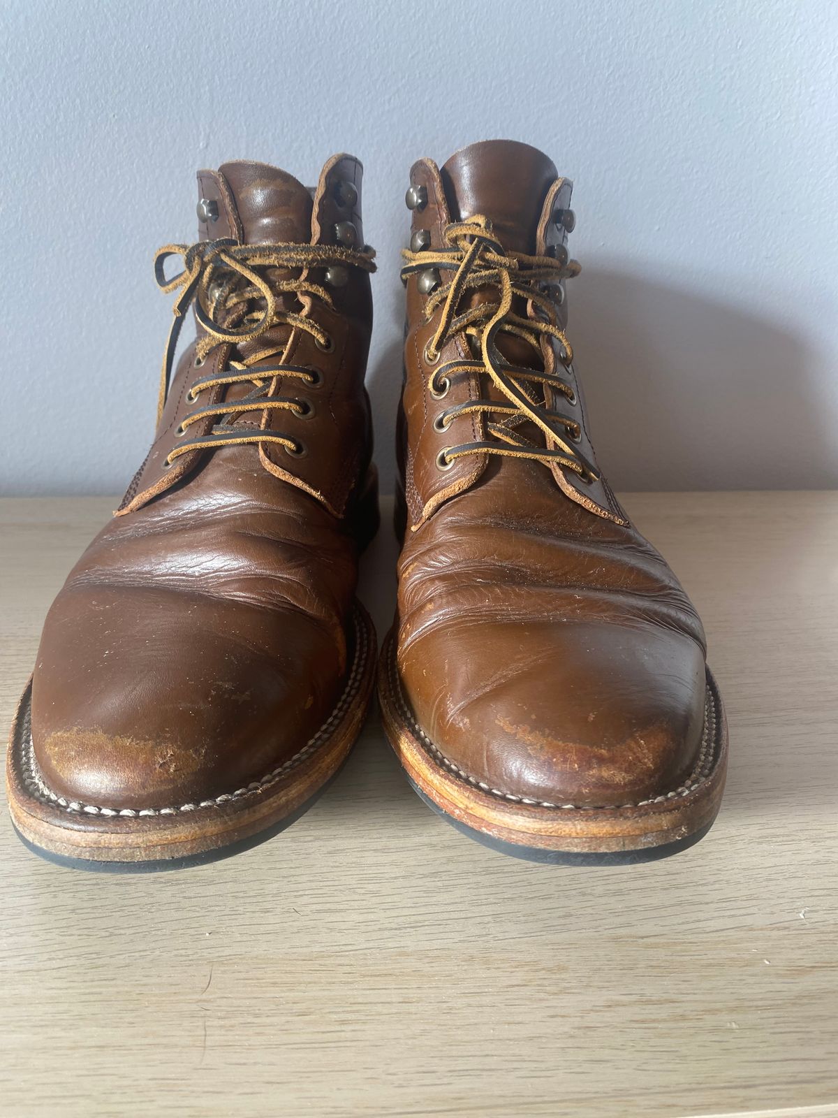 Photo by cereus0843 on January 3, 2026 of the Parkhurst The Allen in Italpel Caramel Teacore Veg Tan.