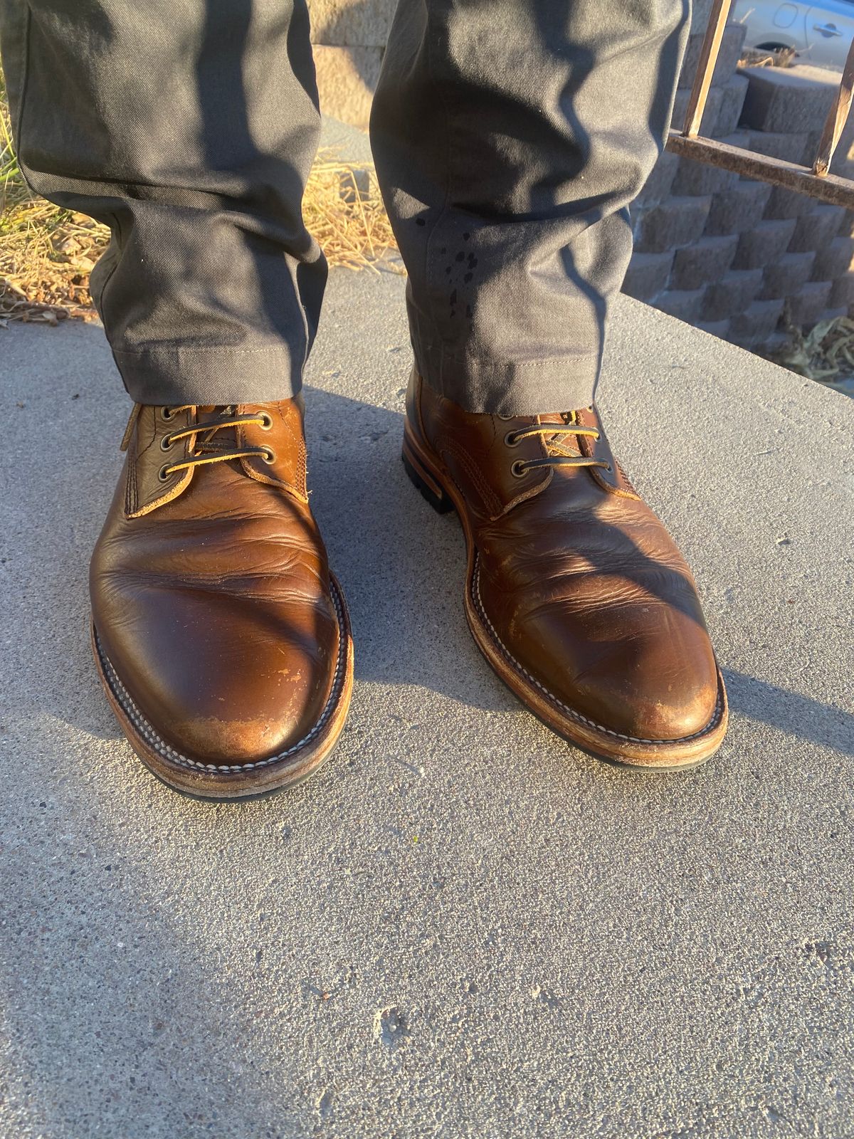 Photo by cereus0843 on February 6, 2026 of the Parkhurst The Allen in Italpel Caramel Teacore Veg Tan.