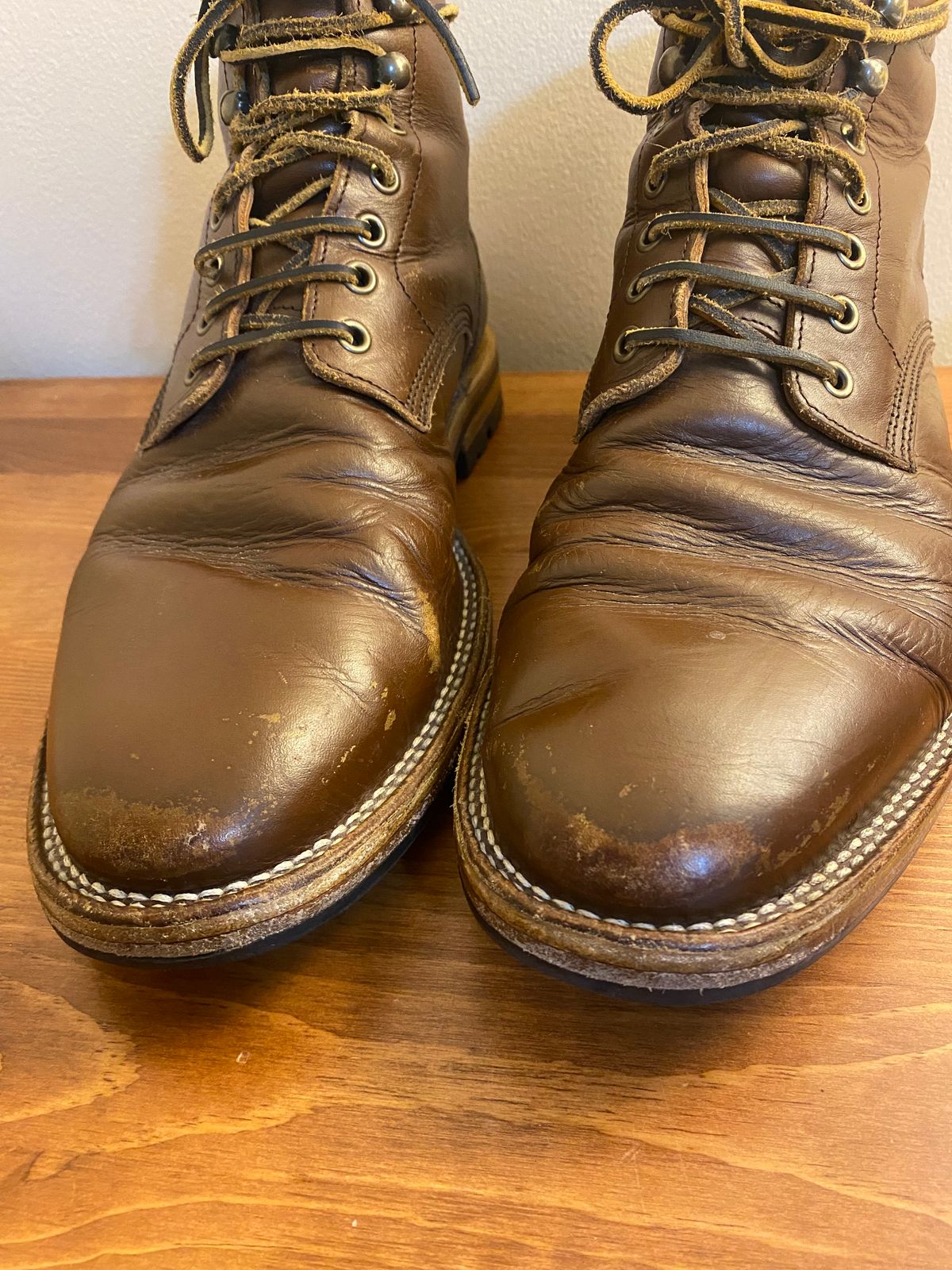 Photo by cereus0843 on February 6, 2026 of the Parkhurst The Allen in Italpel Caramel Teacore Veg Tan.