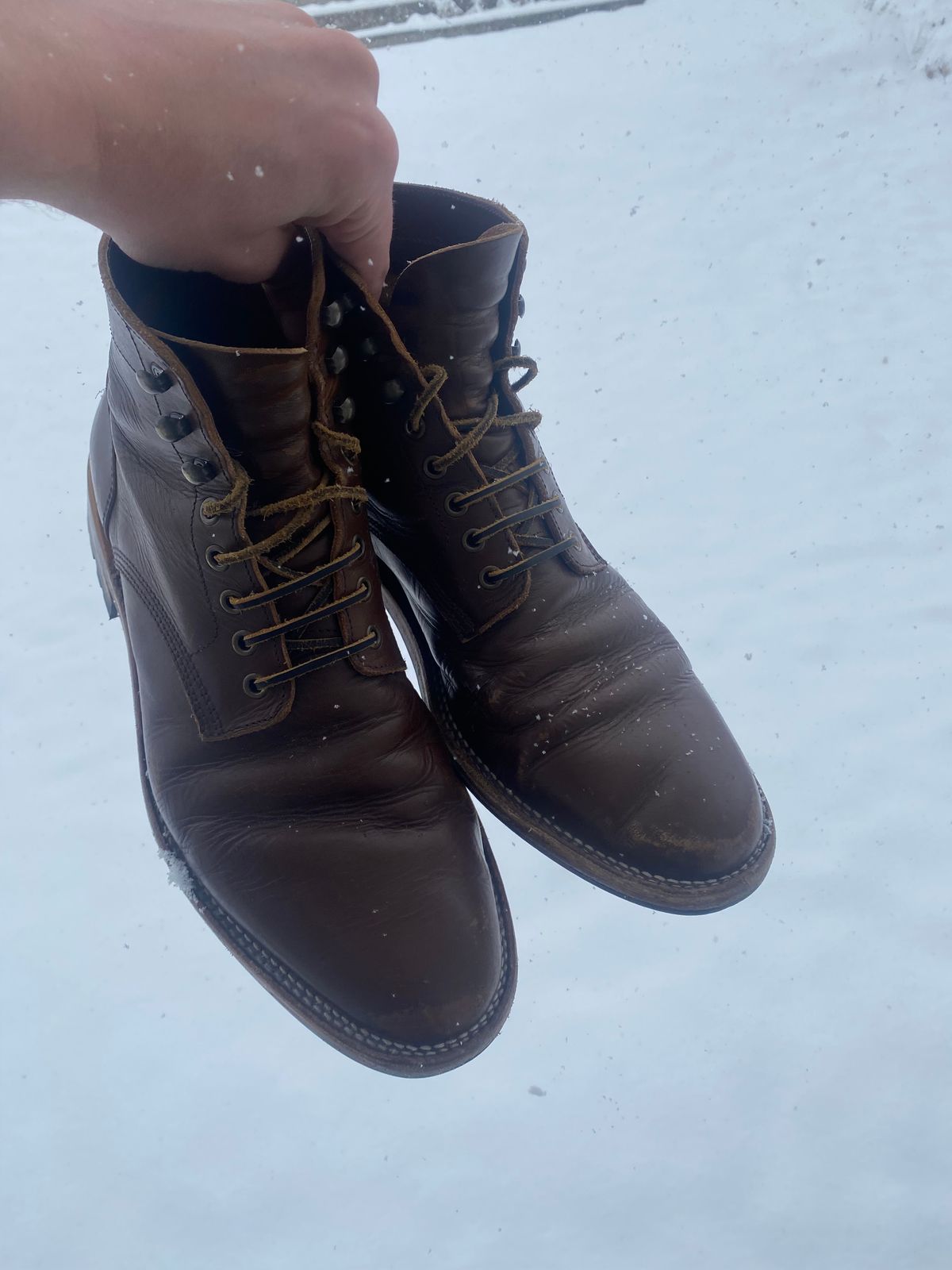 Photo by cereus0843 on March 5, 2026 of the Parkhurst The Allen in Italpel Caramel Teacore Veg Tan.