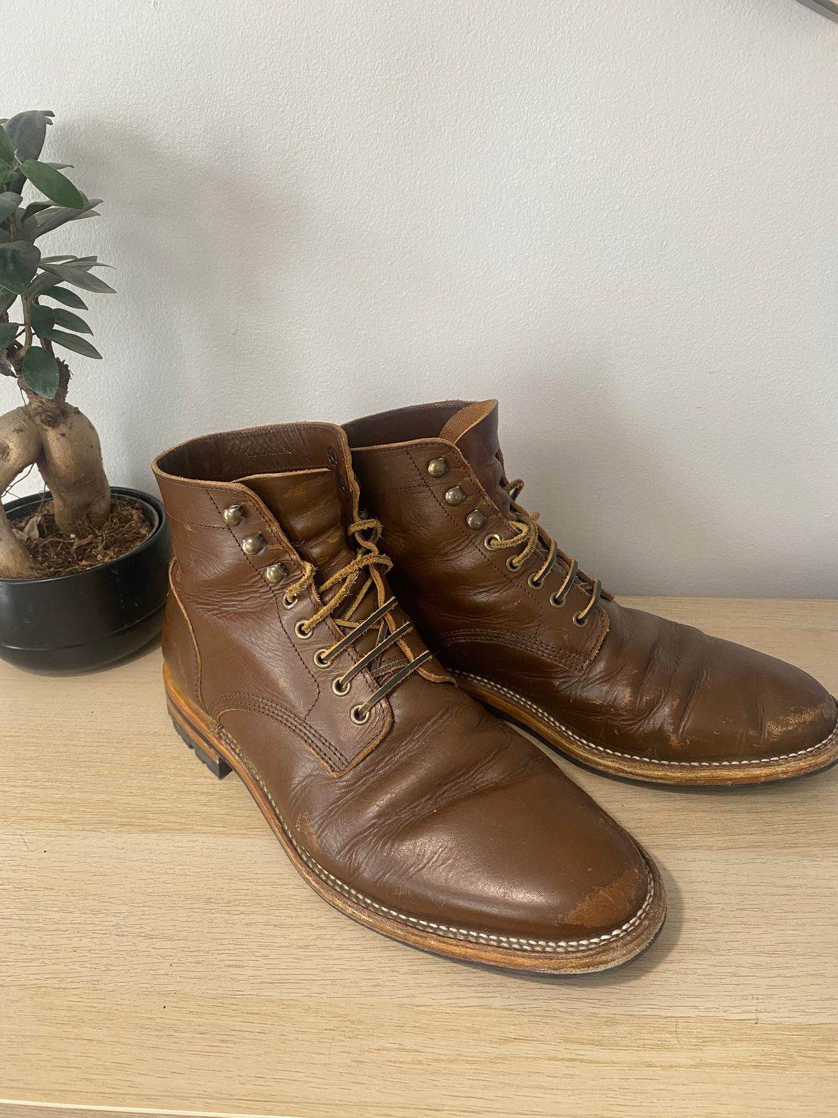 Photo by cereus0843 on March 5, 2026 of the Parkhurst The Allen in Italpel Caramel Teacore Veg Tan.