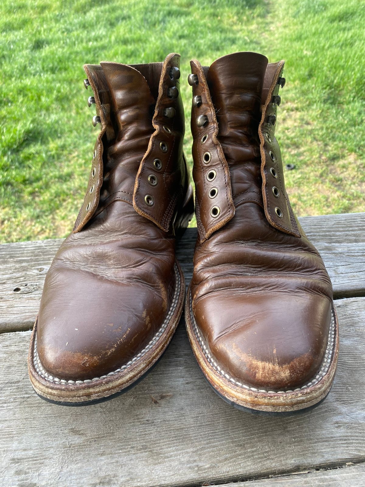 Photo by cereus0843 on April 6, 2026 of the Parkhurst The Allen in Italpel Caramel Teacore Veg Tan.