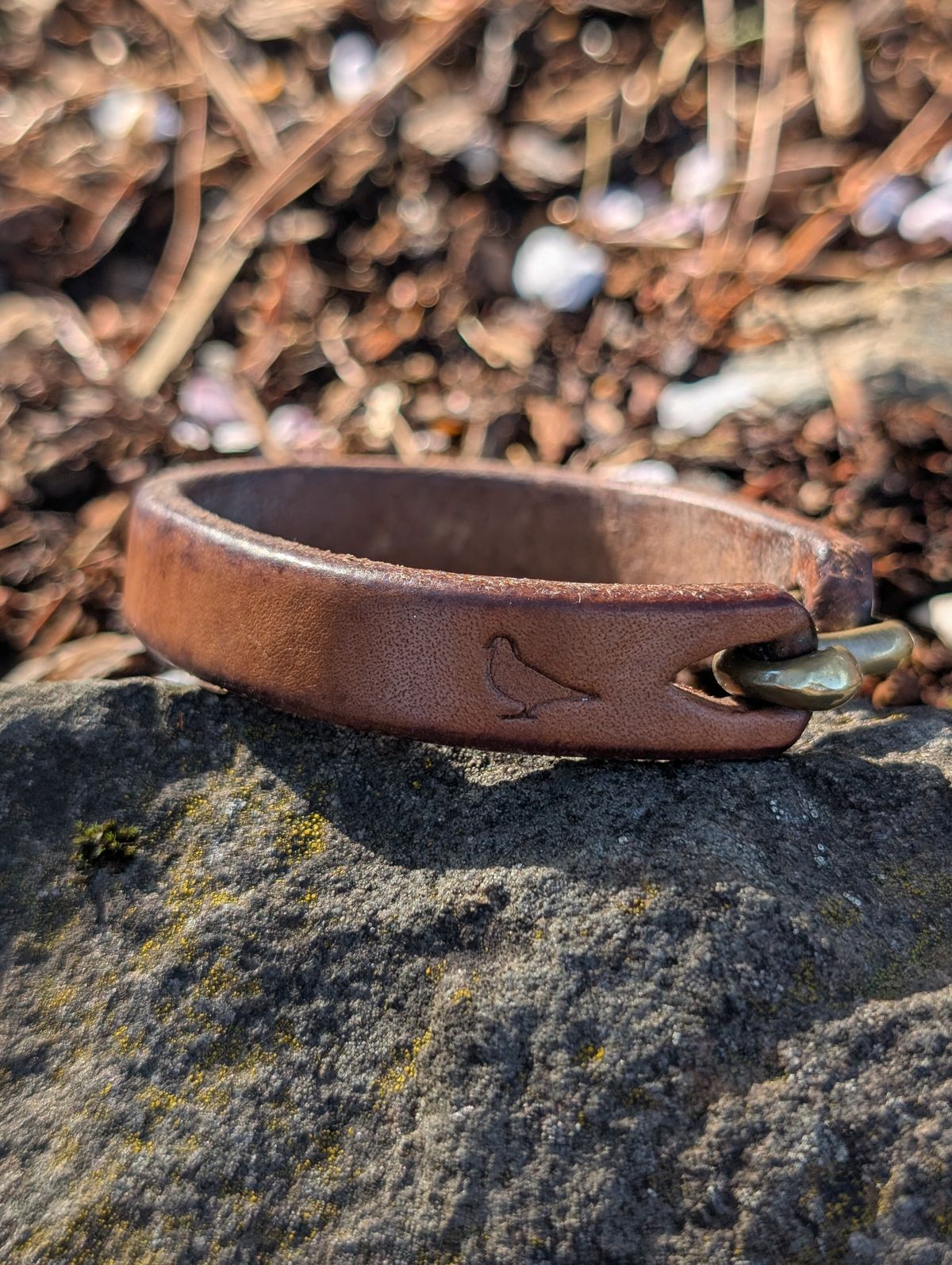 Photo by wistless on April 3, 2026 of the Pigeon Tree Cuff in J&FJ Baker Natural Oak Bark Tanned Bridle.