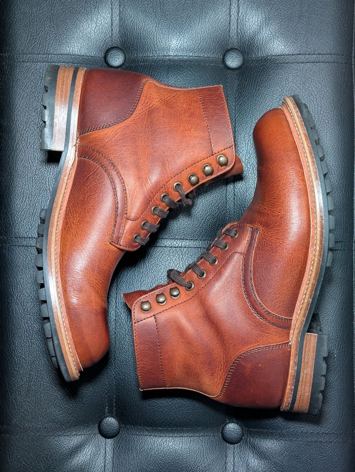 Photo by wistless on January 3, 2026 of the Parkhurst The Allegany in Tumbled Mahogany.