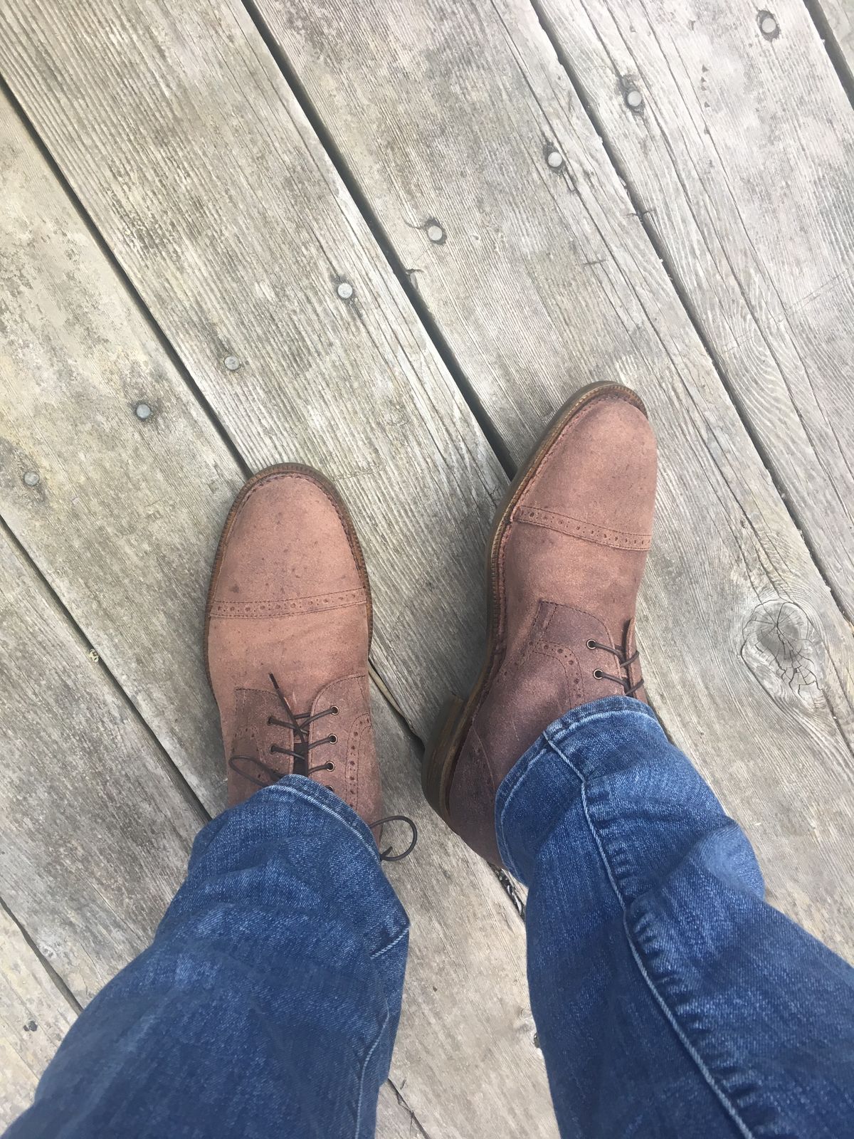 Photo by loralrose on May 25, 2019 of the Rider Boot Co. Irwin in Lo Stivale Olive Reverso Calf.