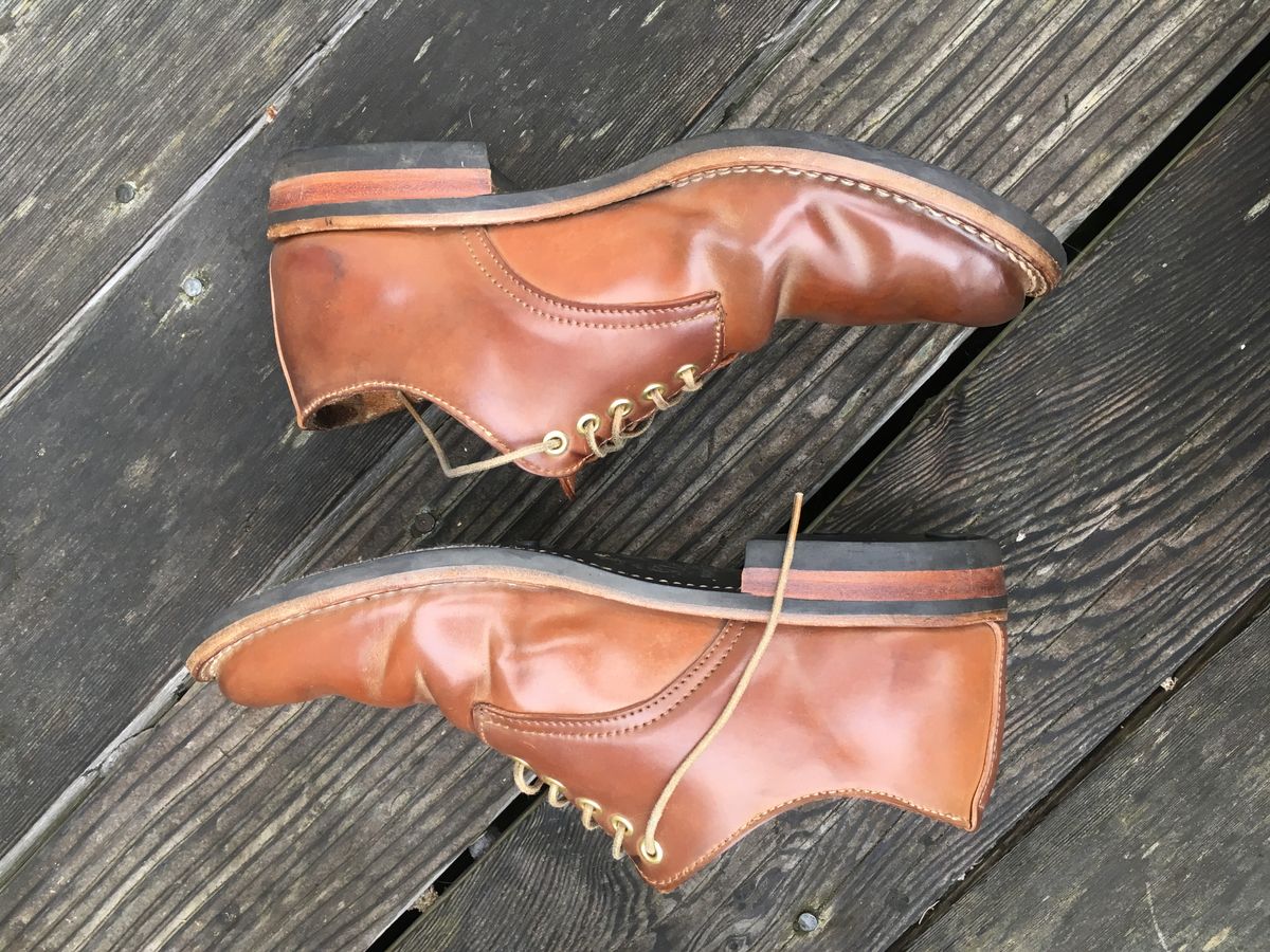 Photo by loralrose on June 4, 2021 of the Truman Derby in Horween Unglazed Natural Shell Cordovan.