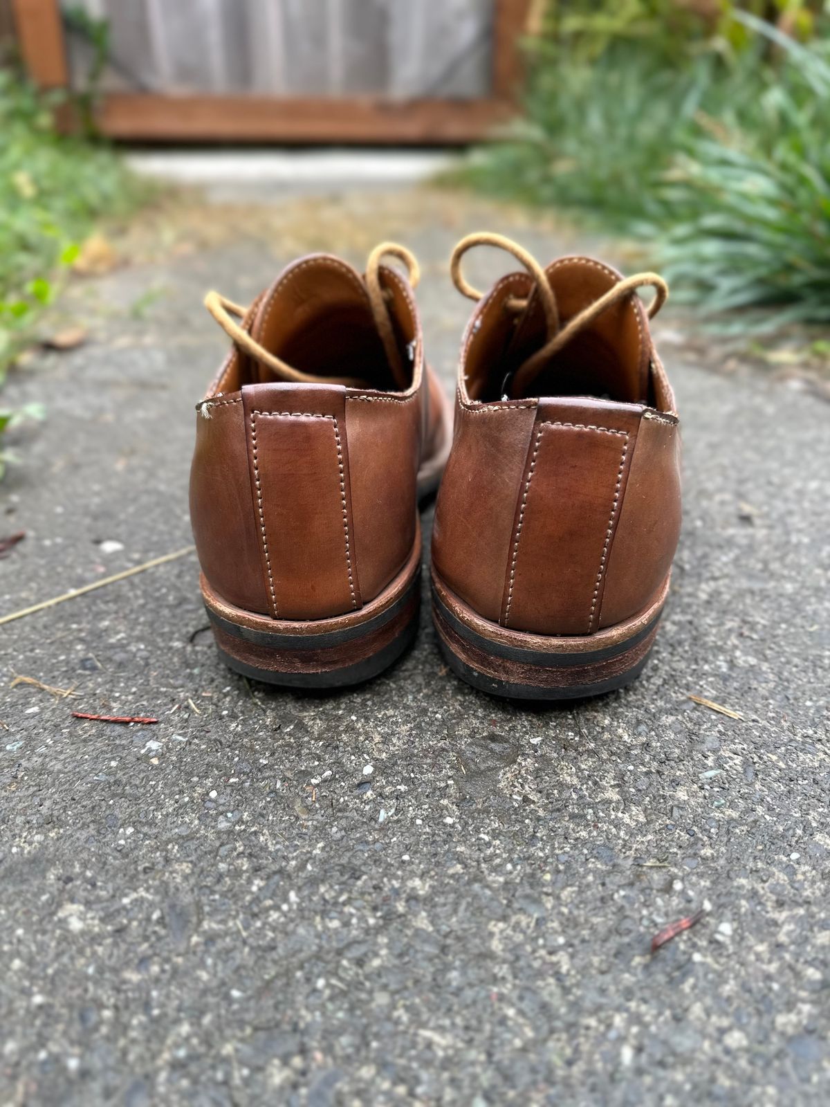 Photo by loralrose on October 9, 2024 of the Truman Derby in Horween Unglazed Natural Shell Cordovan.