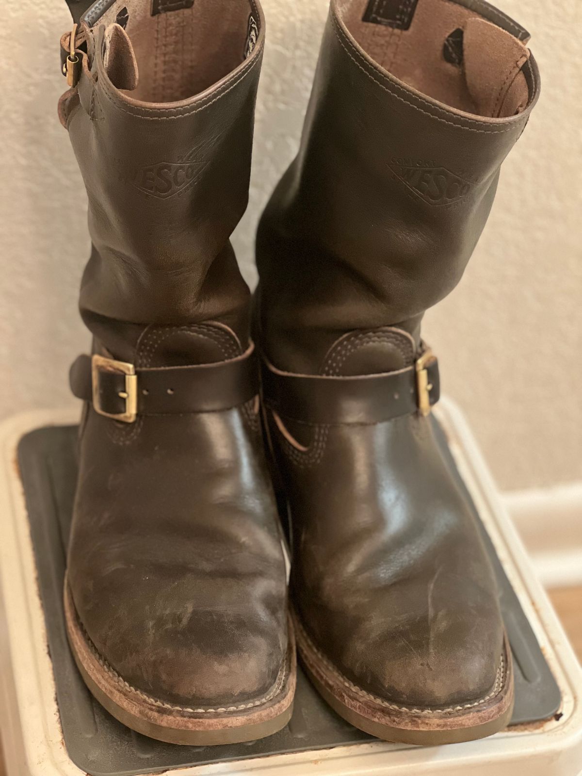 Photo by adriankgonzes on March 4, 2025 of the Wesco Mister Lou in Forest Green Chromexel.