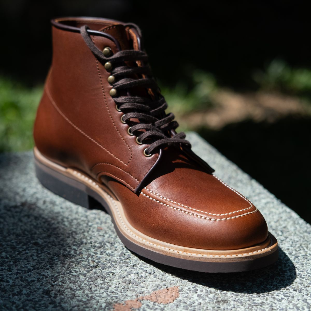 Photo by Boot.Stomp on March 14, 2026 of the Luosjiet Indiana Moctoe Boot (Brown Full Grain Pull-Up Cowhide) in Brown Full Grain Pull-Up Cowhide.