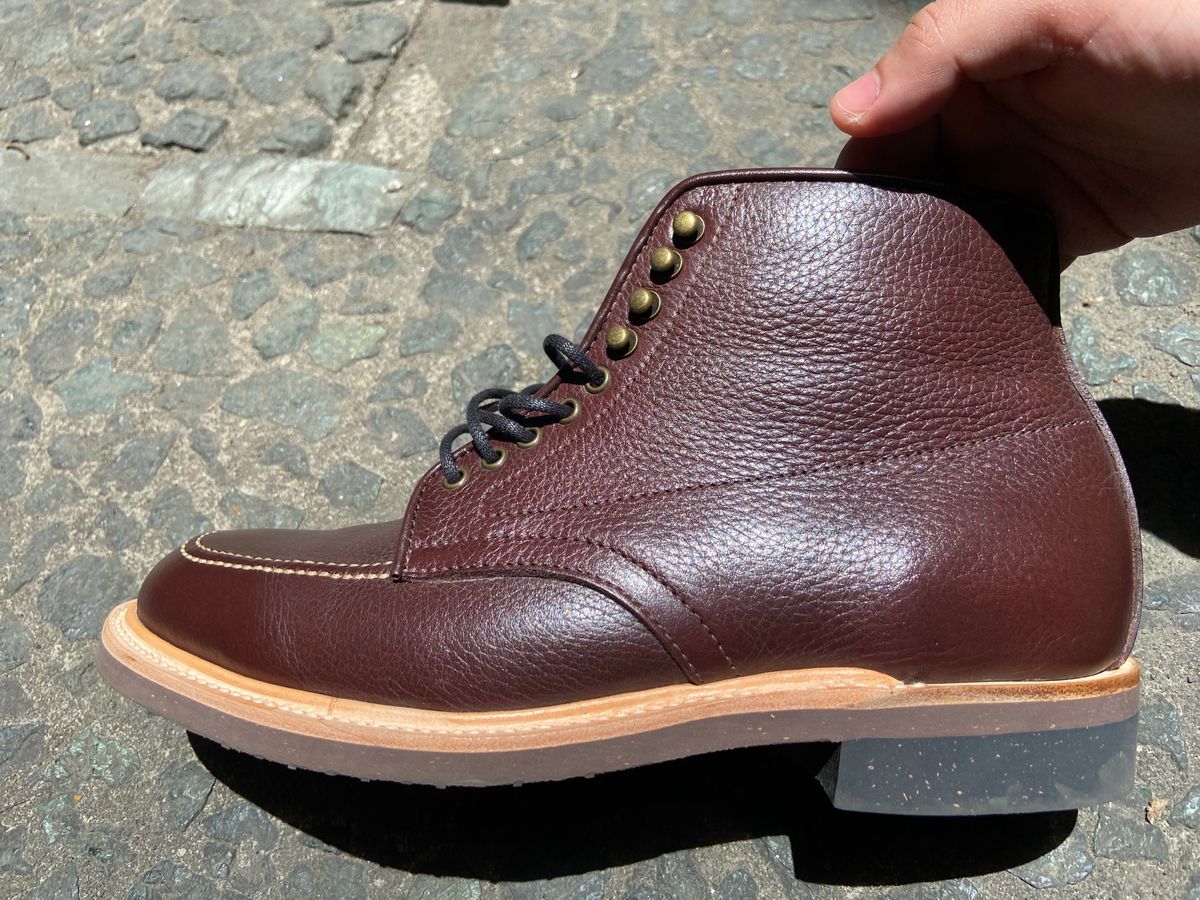 Photo by Boot.Stomp on May 21, 2026 of the Luosjiet Indiana Moctoe Boot in Dark Brown Lychee.