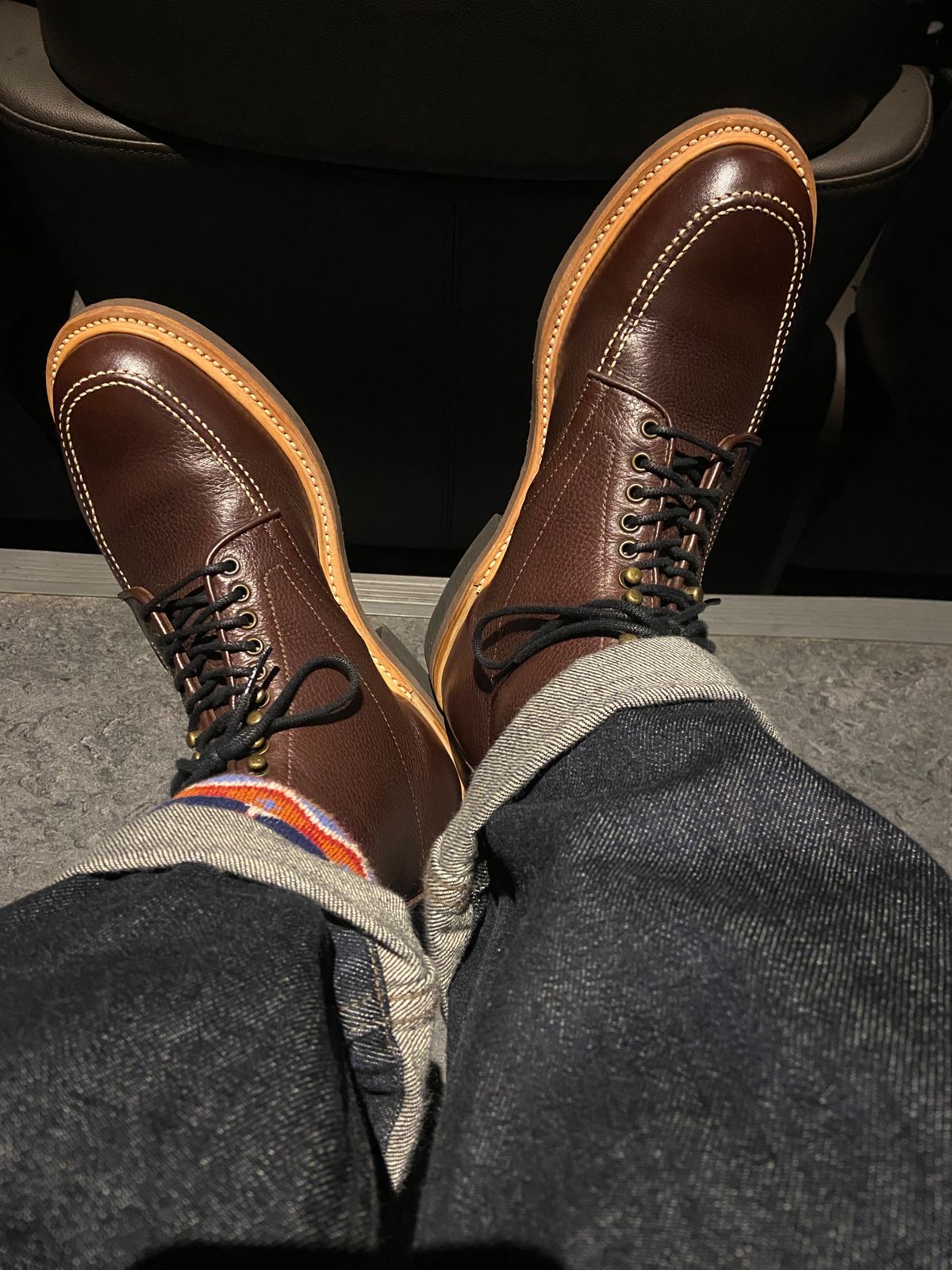 Photo by Boot.Stomp on June 24, 2026 of the Luosjiet Indiana Moctoe Boot in Dark Brown Lychee.