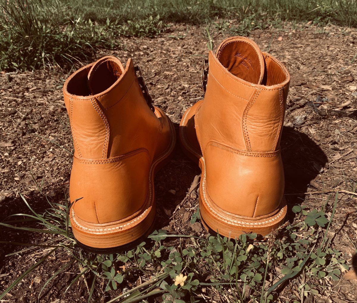 Photo by Bossa on October 1, 2024 of the Grant Stone Ottawa Boot in Badalassi Carlo Natural Minerva.
