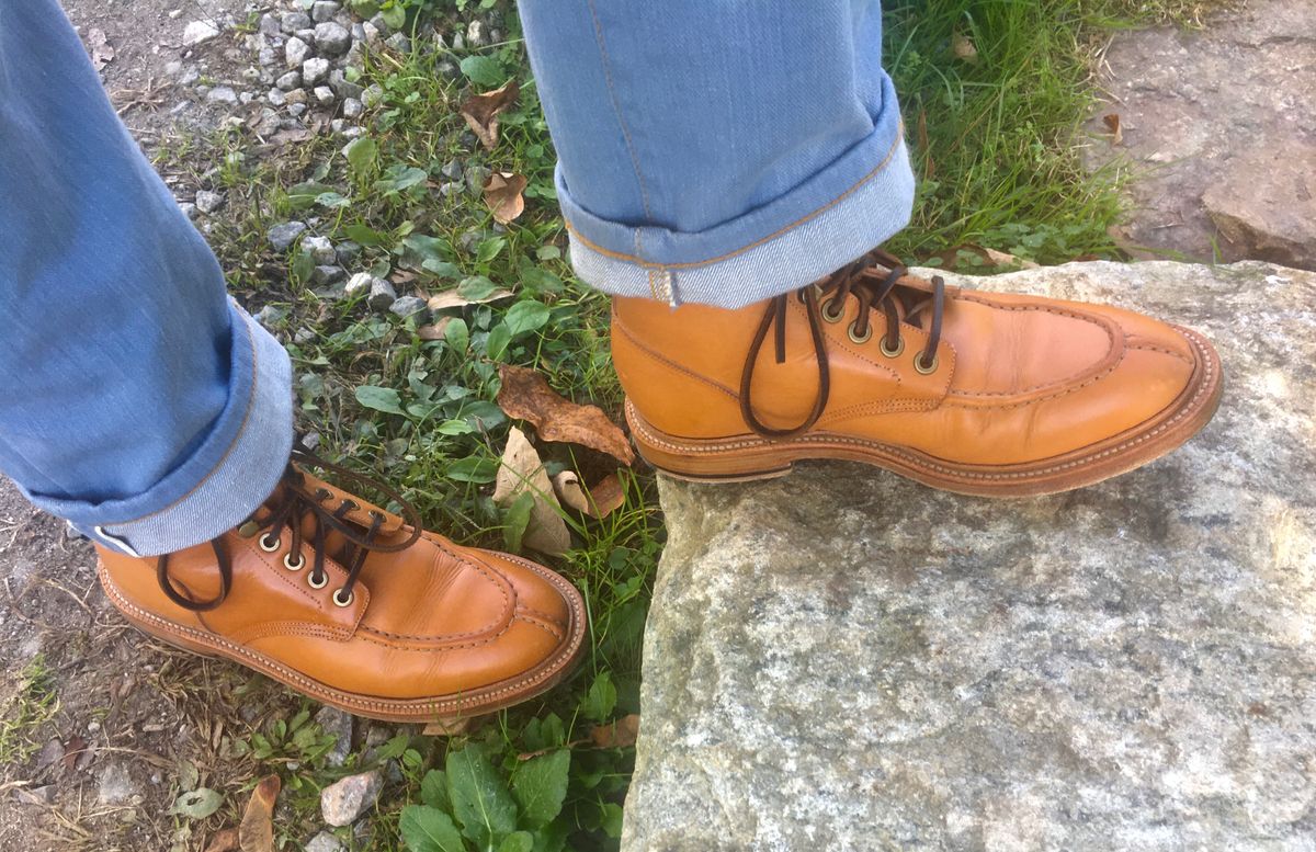 Photo by Bossa on October 9, 2024 of the Grant Stone Ottawa Boot in Badalassi Carlo Natural Minerva.