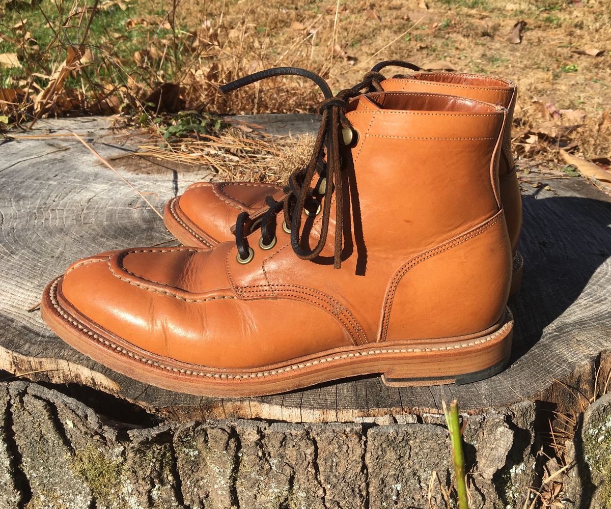 Photo by Bossa on November 2, 2024 of the Grant Stone Ottawa Boot in Badalassi Carlo Natural Minerva.