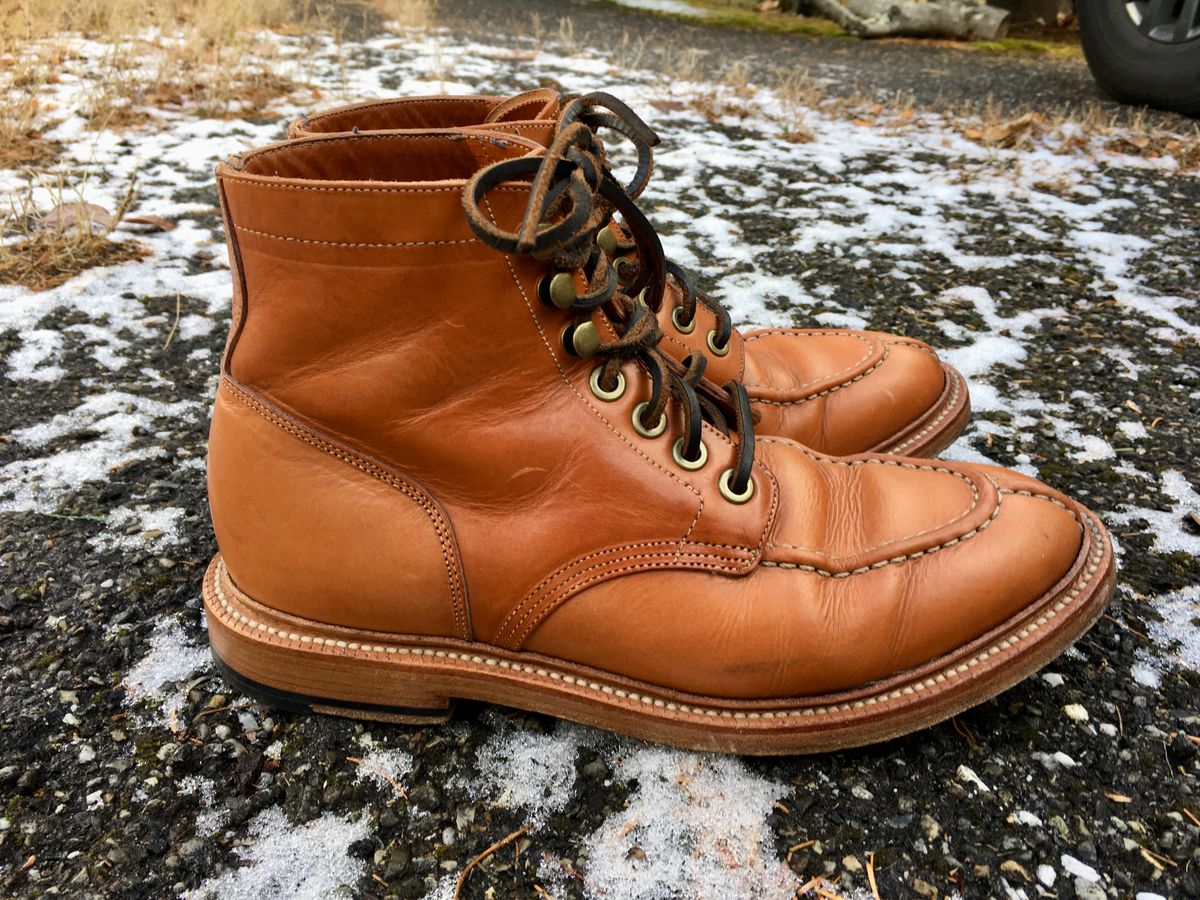 Photo by Bossa on December 5, 2024 of the Grant Stone Ottawa Boot in Badalassi Carlo Natural Minerva.