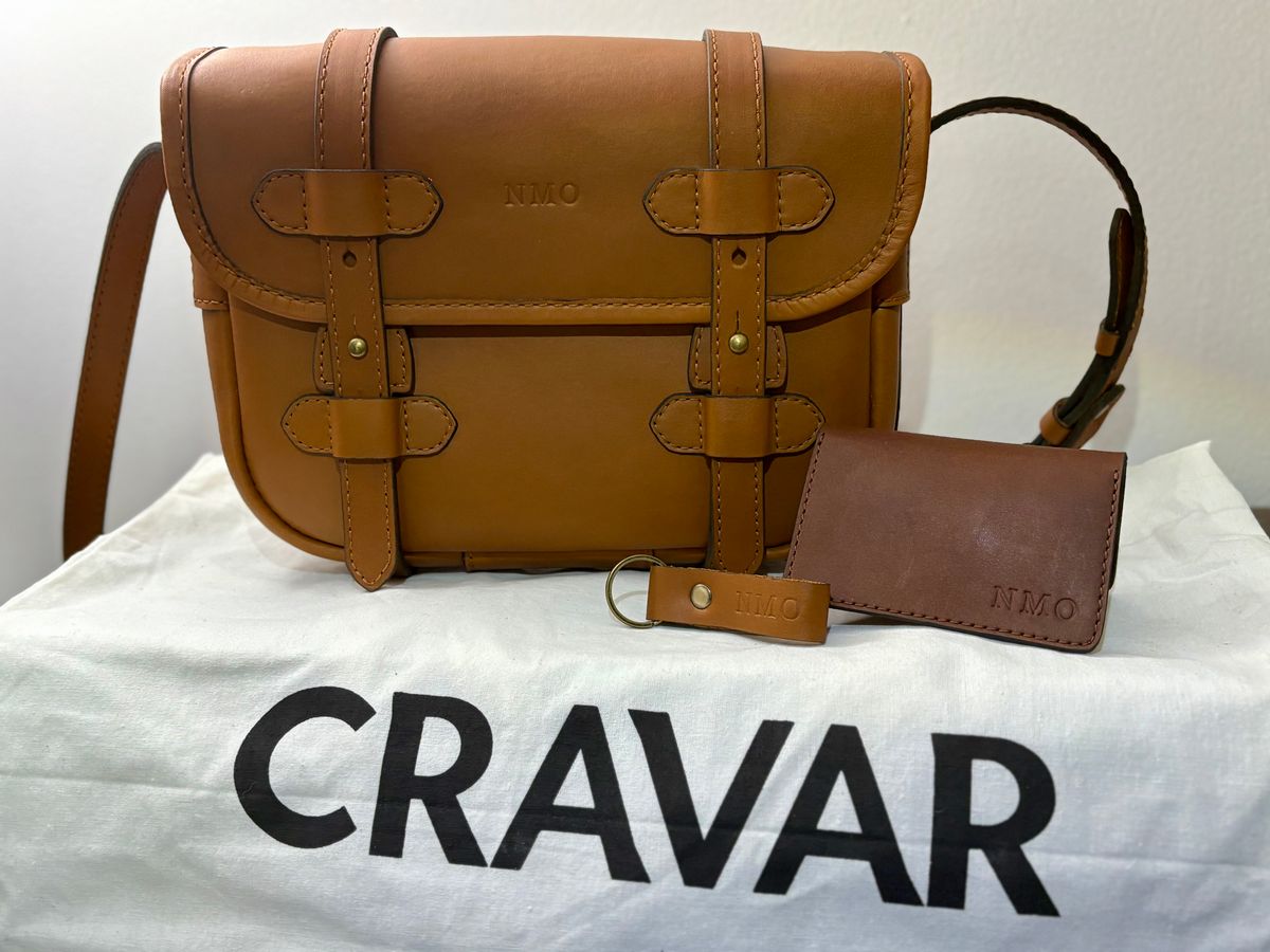 Photo by Bossa on September 28, 2025 of the Cravar D.S. M Sand in Pit Vegetable Tanned Cowhide.