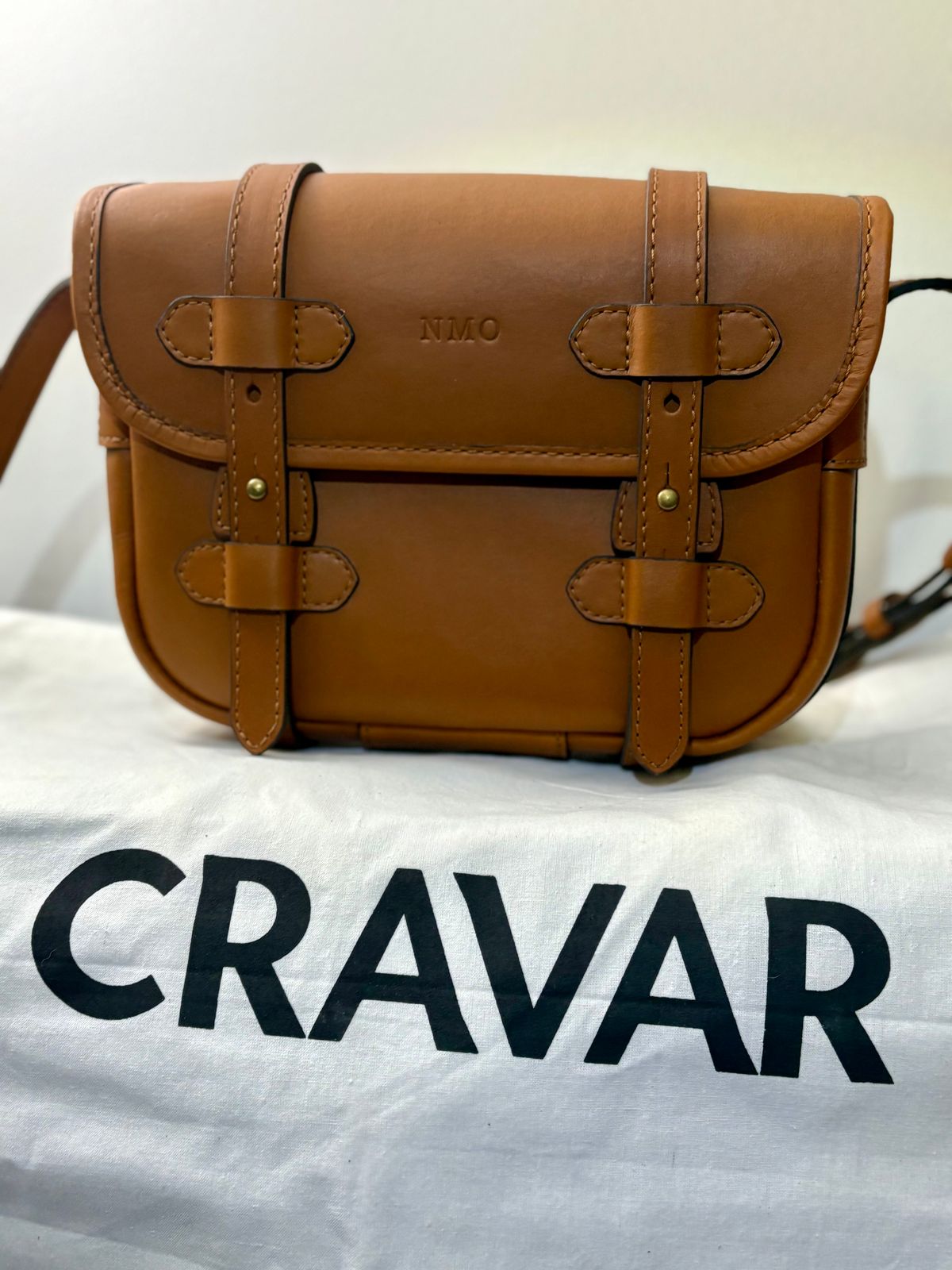 Photo by Bossa on September 28, 2025 of the Cravar D.S. M Sand in Pit Vegetable Tanned Cowhide.