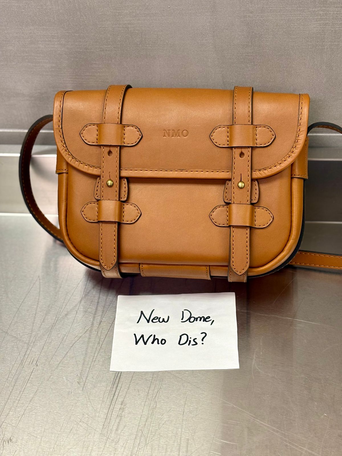 Photo by Bossa on October 1, 2025 of the Cravar D.S. M Sand in Pit Vegetable Tanned Cowhide.