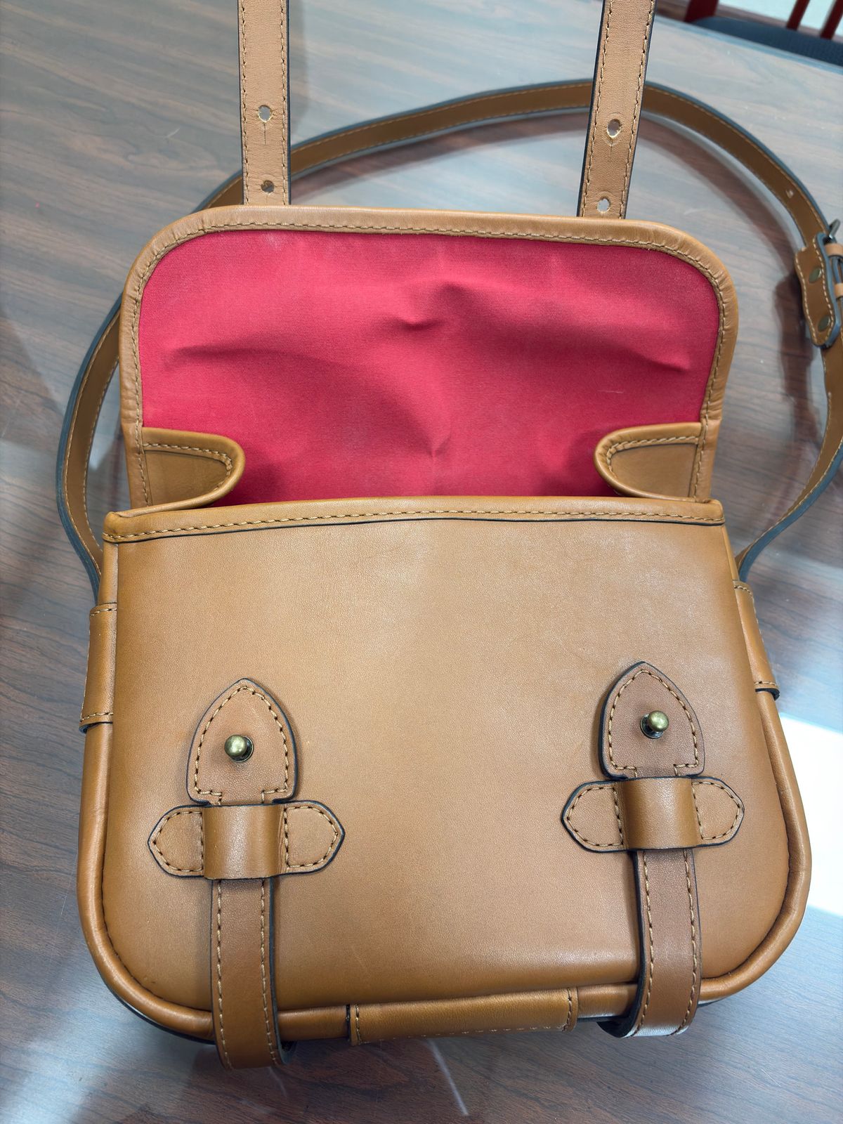 Photo by Bossa on November 5, 2025 of the Cravar D.S. M Sand in Pit Vegetable Tanned Cowhide.