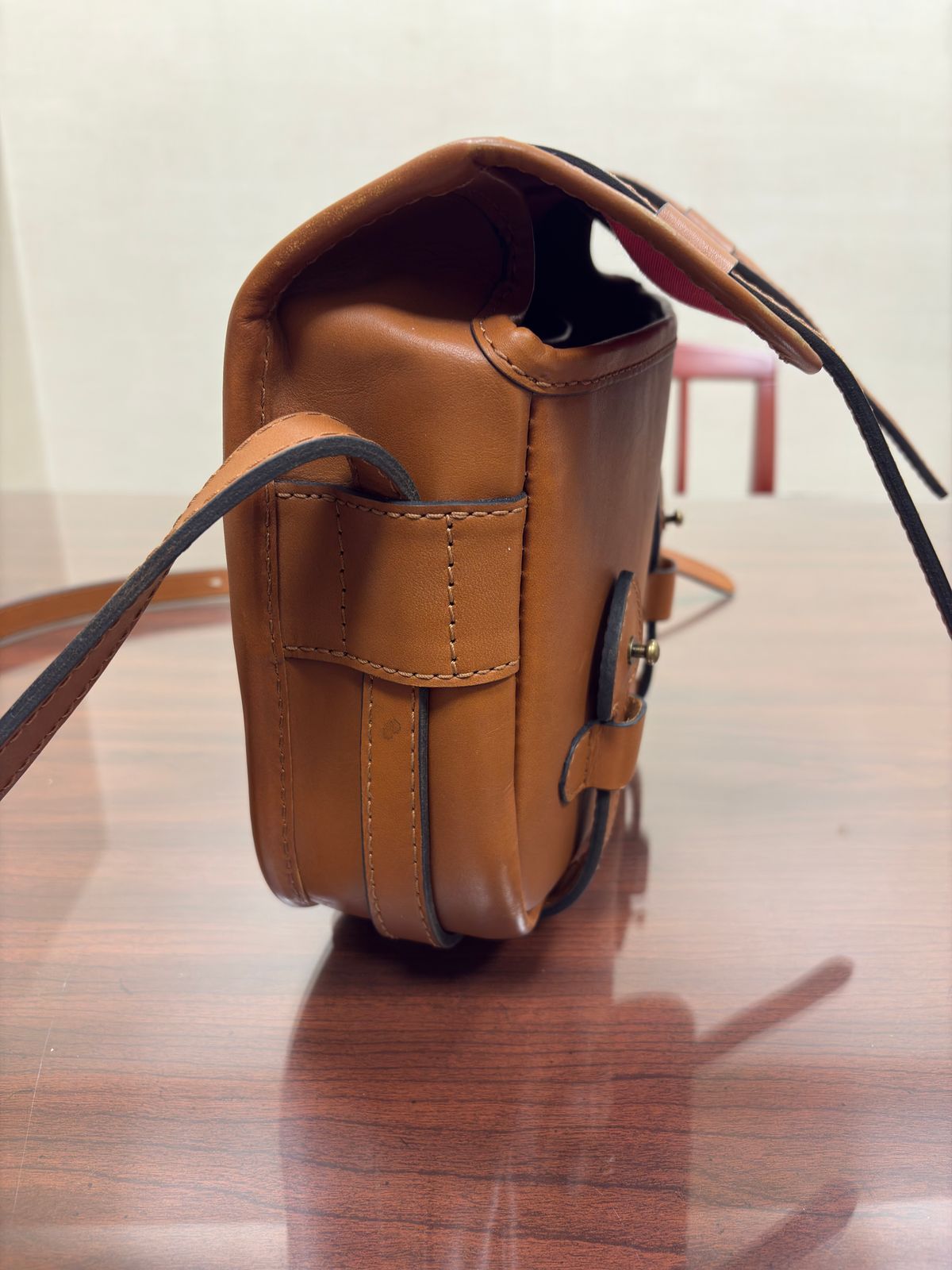 Photo by Bossa on November 5, 2025 of the Cravar D.S. M Sand in Pit Vegetable Tanned Cowhide.