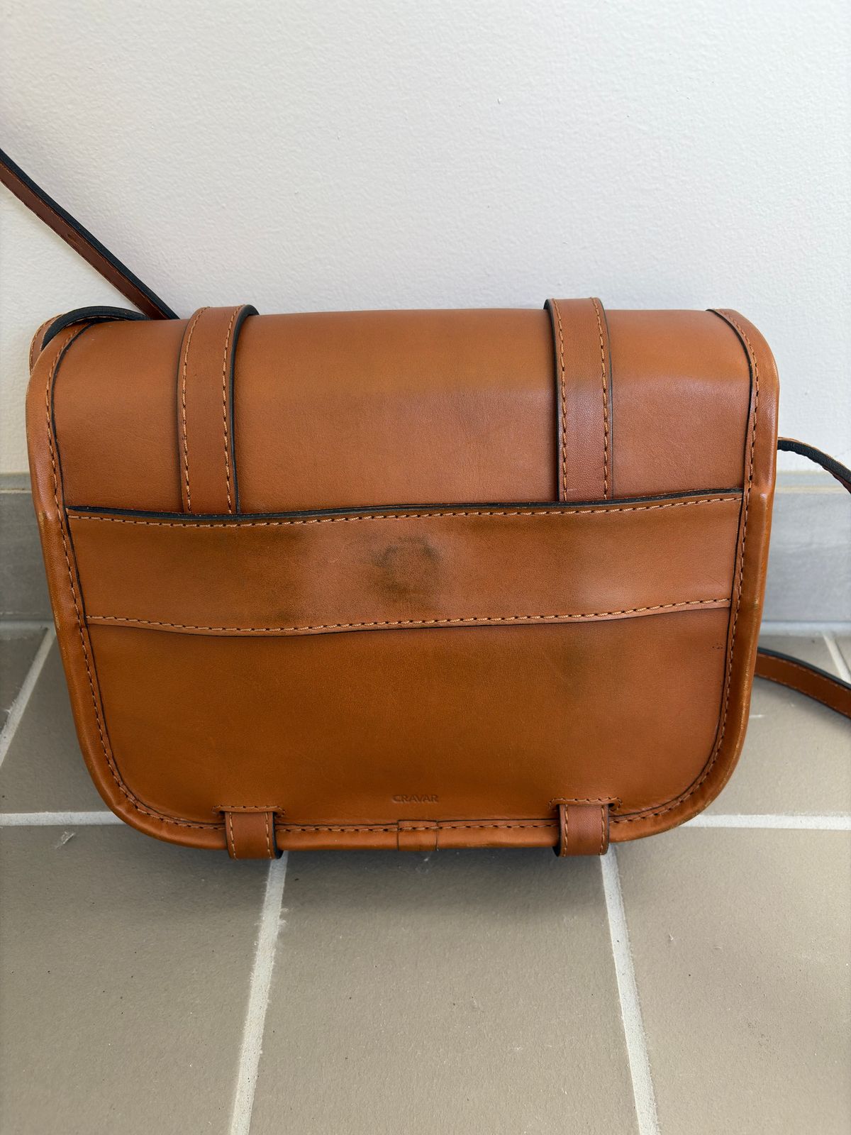 Photo by Bossa on January 3, 2026 of the Cravar D.S. M Sand in Pit Vegetable Tanned Cowhide.