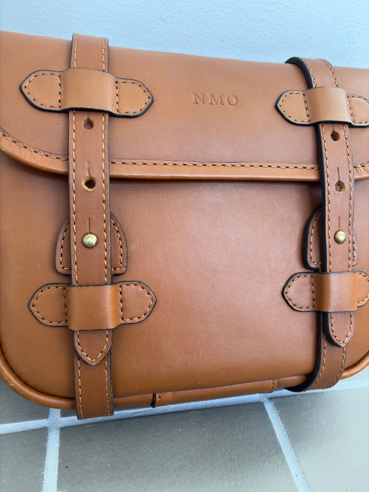 Photo by Bossa on January 3, 2026 of the Cravar D.S. M Sand in Pit Vegetable Tanned Cowhide.