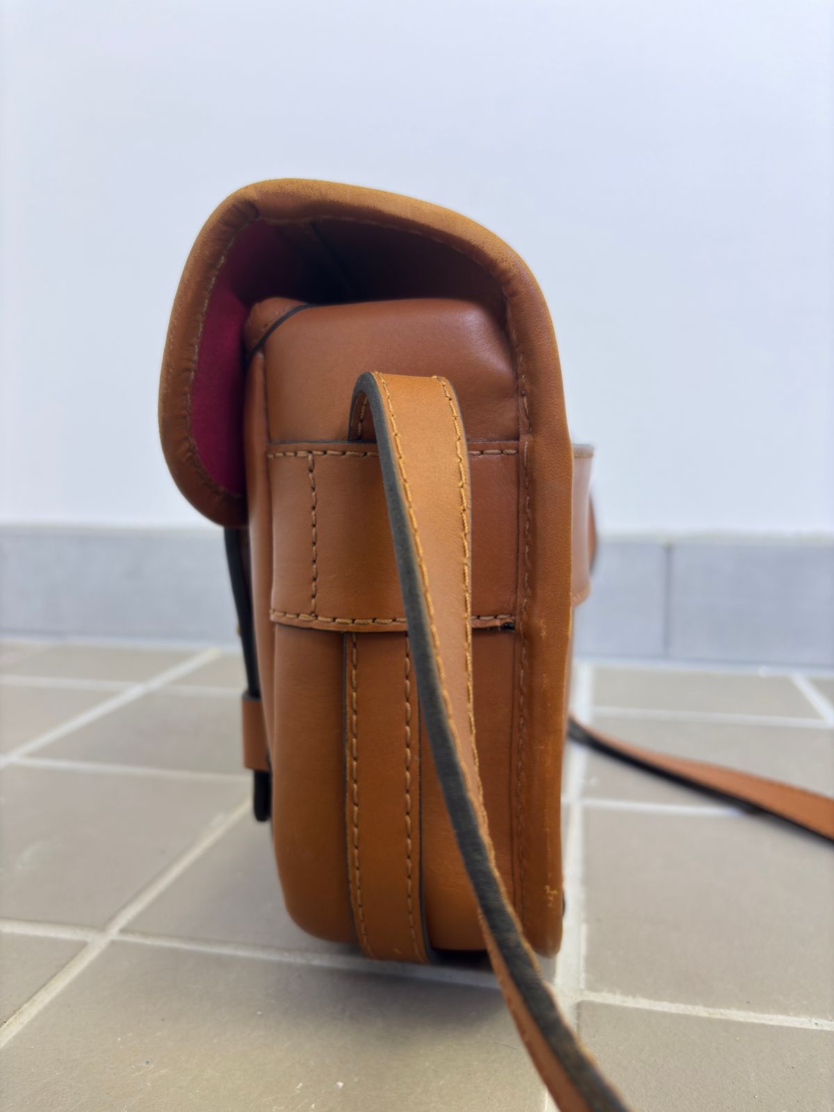 Photo by Bossa on April 4, 2026 of the Cravar D.S. M Sand in Pit Vegetable Tanned Cowhide.