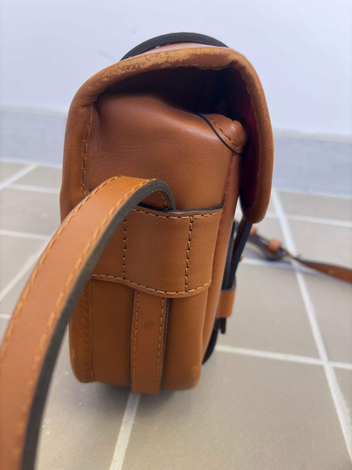 Photo by Bossa on April 4, 2026 of the Cravar D.S. M Sand in Pit Vegetable Tanned Cowhide.