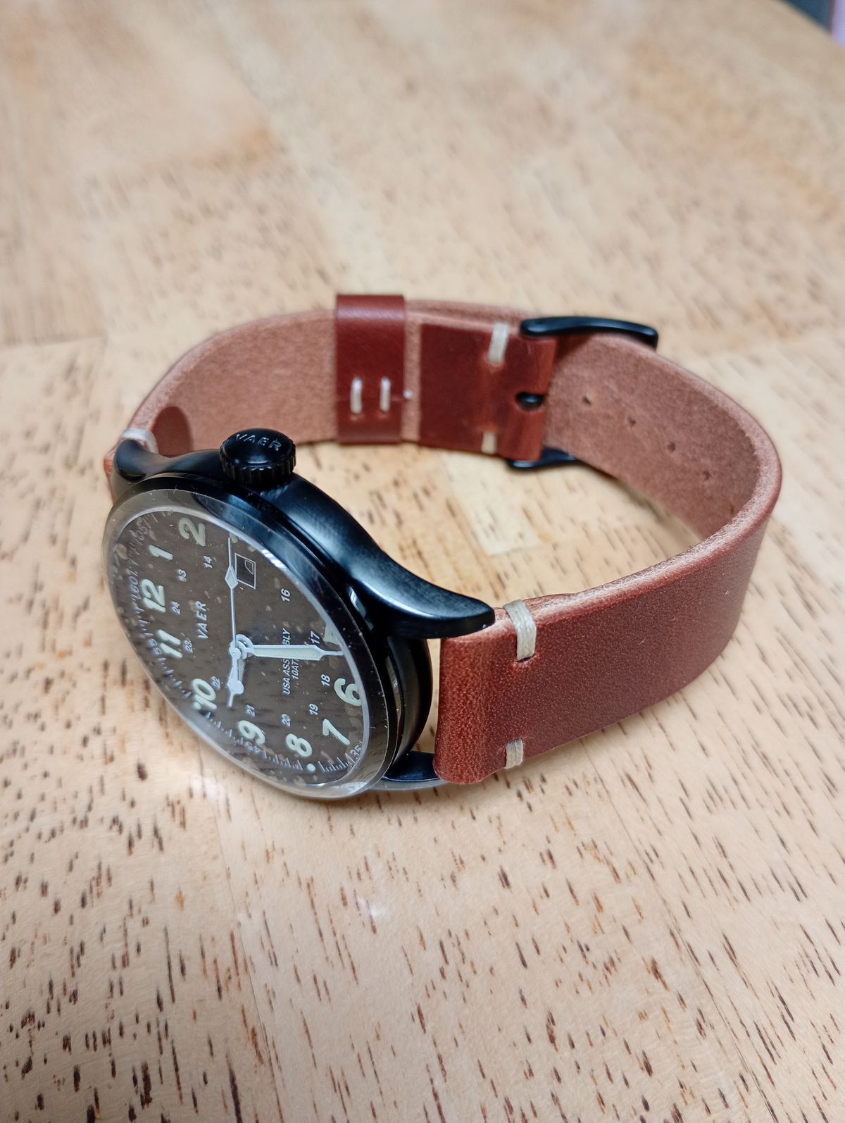 Photo by willisca on November 4, 2025 of the Threaded Leather Co. The Hudson in Horween English Tan Dublin.