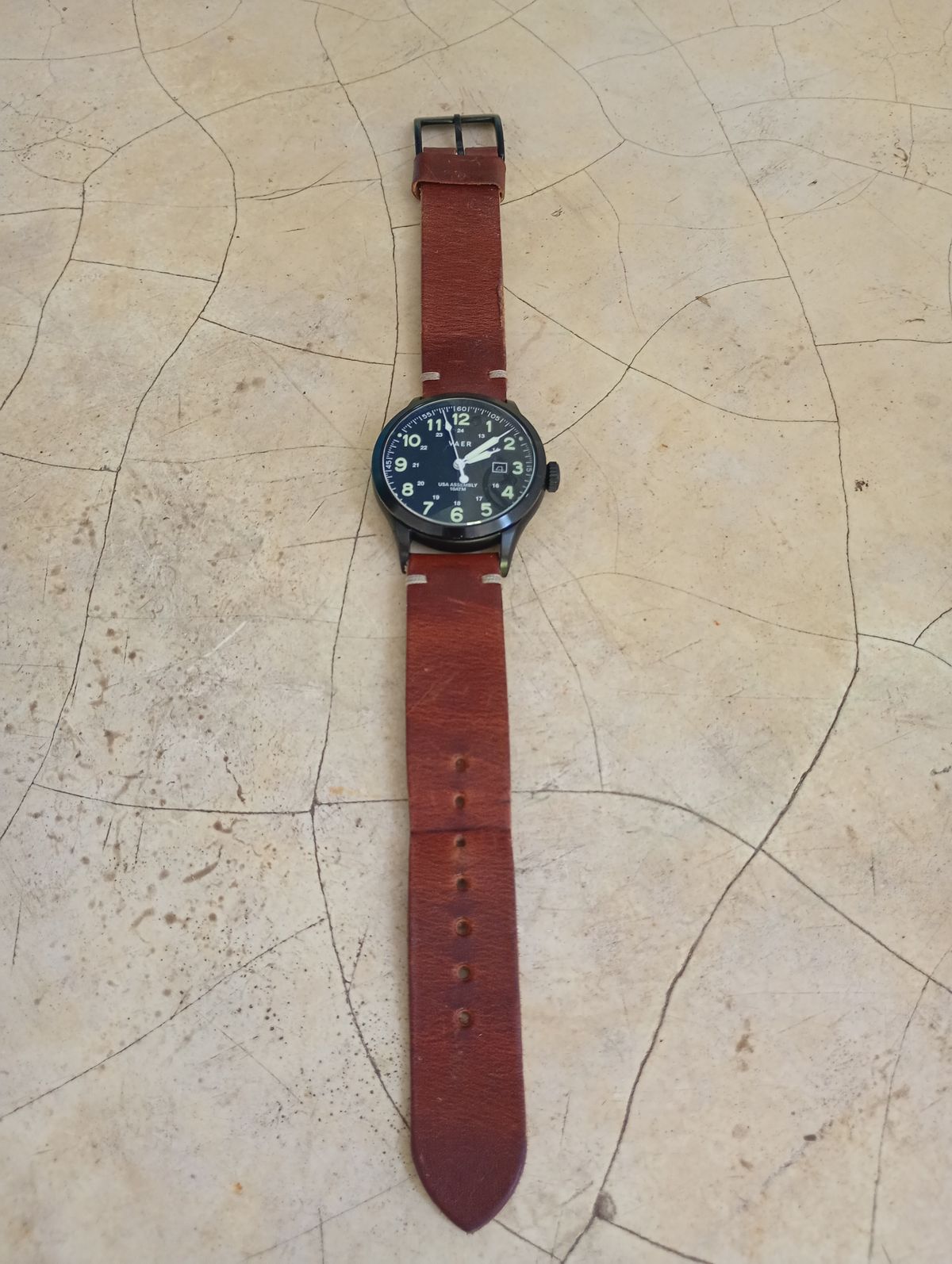 Photo by willisca on December 5, 2025 of the Threaded Leather Co. The Hudson in Horween English Tan Dublin.