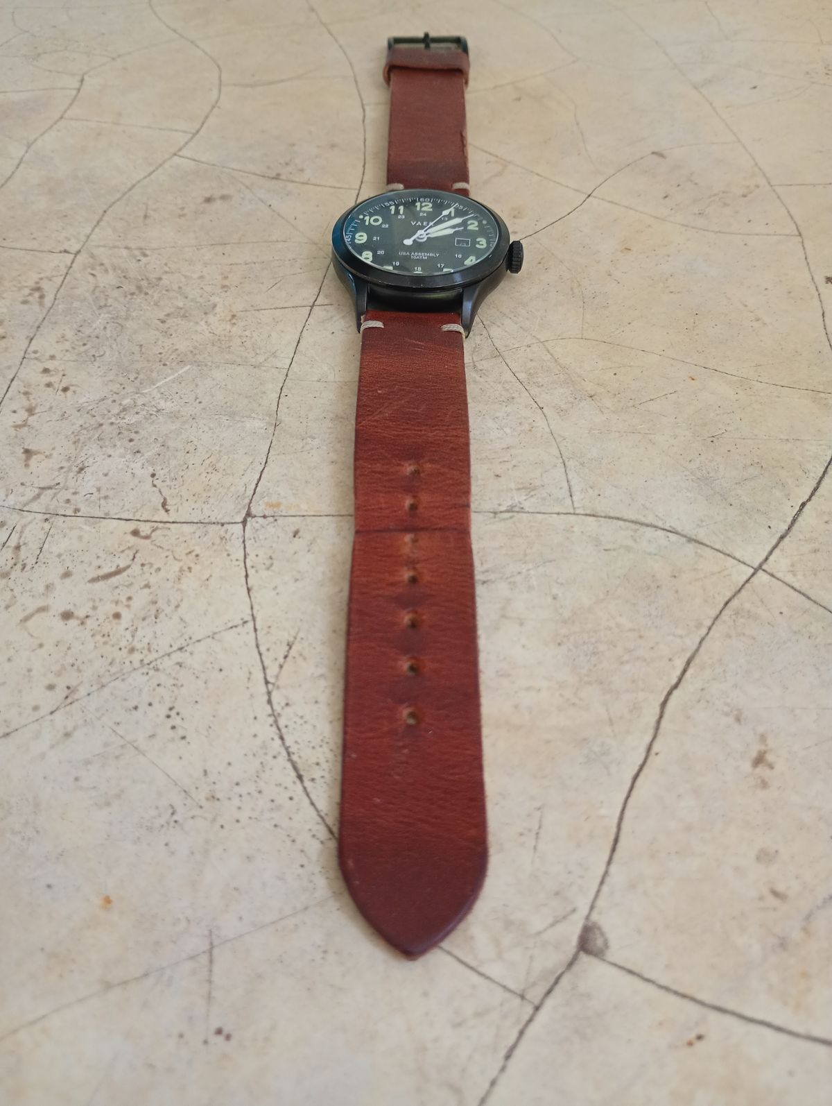 Photo by willisca on December 5, 2025 of the Threaded Leather Co. The Hudson in Horween English Tan Dublin.