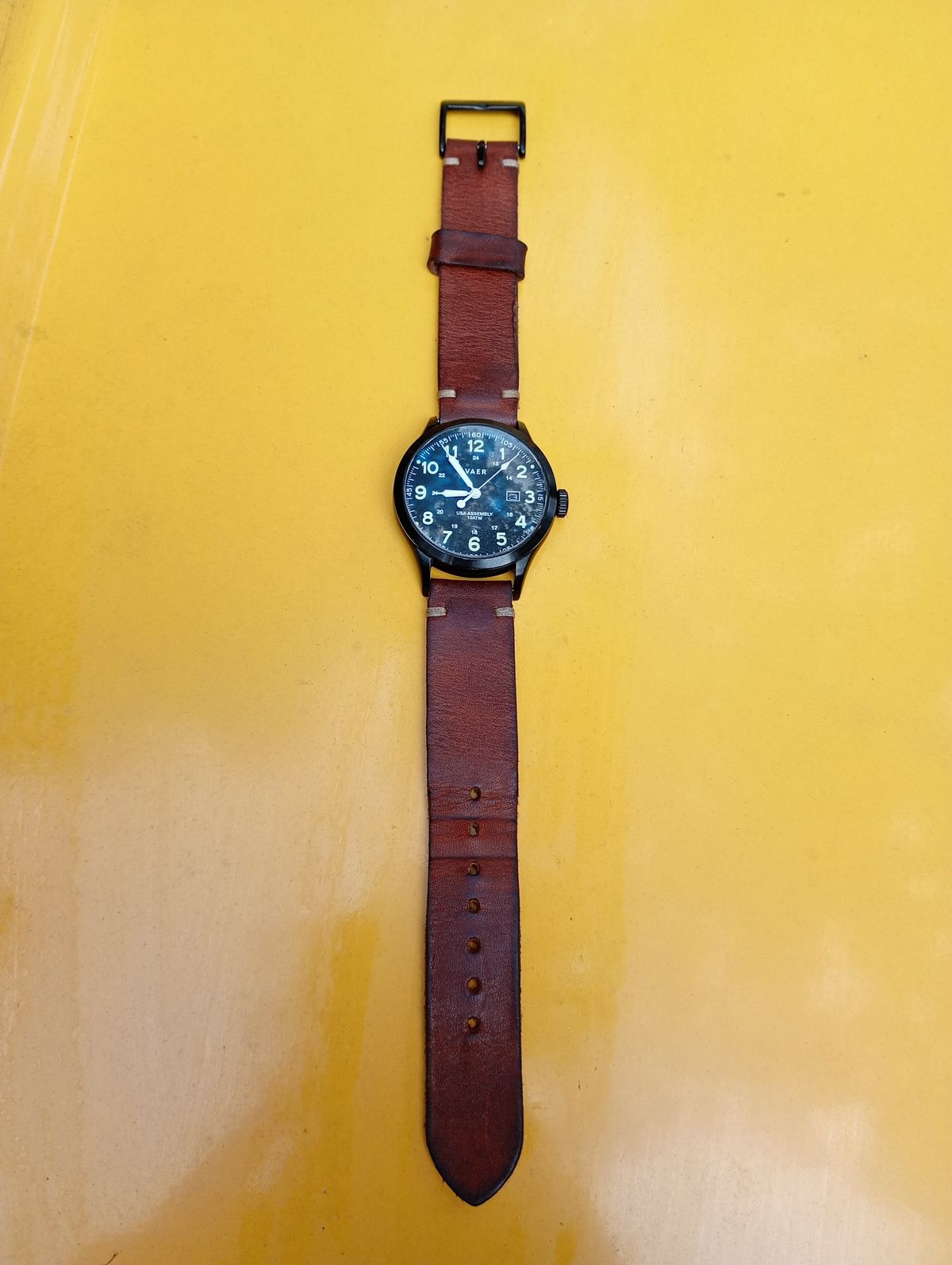 Photo by willisca on February 3, 2026 of the Threaded Leather Co. The Hudson in Horween English Tan Dublin.