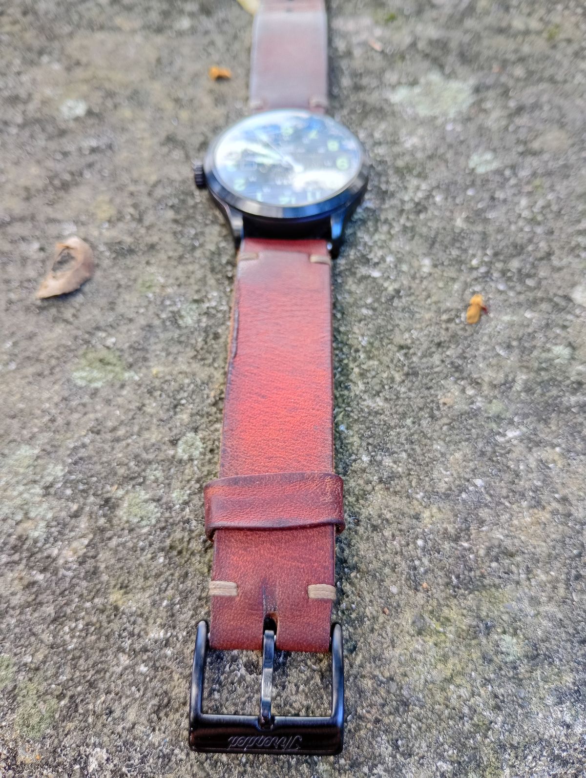 Photo by willisca on April 5, 2026 of the Threaded Leather Co. The Hudson in Horween English Tan Dublin.