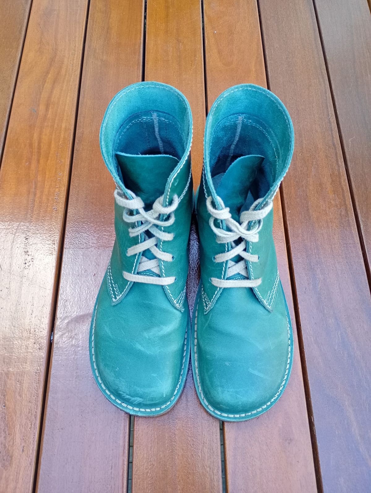 Photo by willisca on September 17, 2025 of the Duckfeet Faborg in Terracare Turquoise-Green.