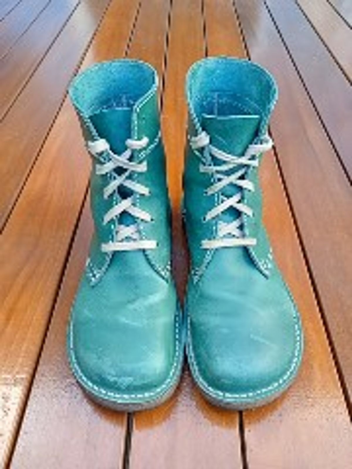Photo by willisca on September 17, 2025 of the Duckfeet Faborg in Terracare Turquoise-Green.
