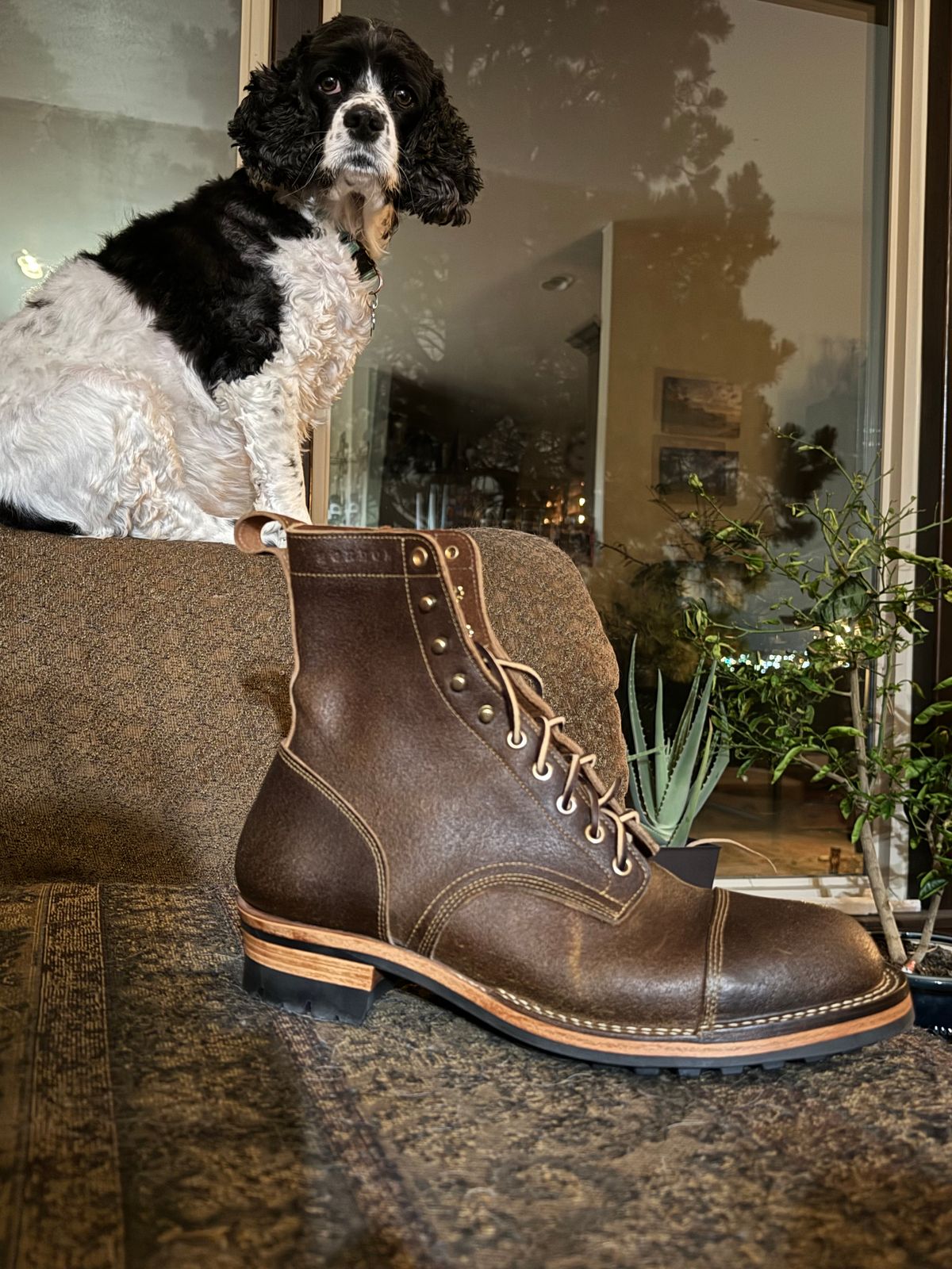 Photo by Mike on December 3, 2025 of the Bordon Custom Model in Horween Cinnamon Waxed Flesh.