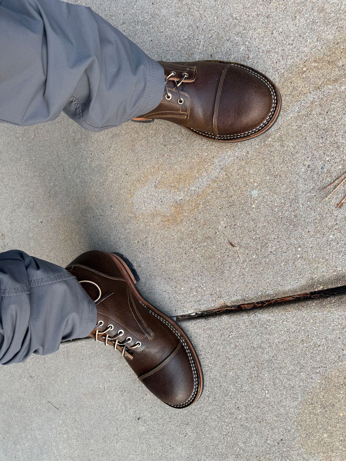 Photo by Mike on December 6, 2025 of the Bordon Tukano in Horween Cinnamon Waxed Flesh.