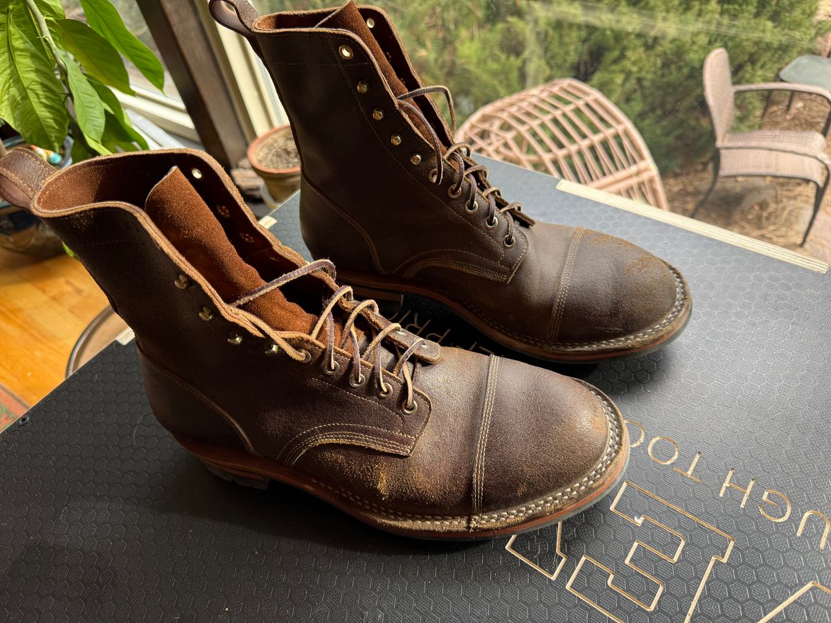 Photo by Mike on January 2, 2026 of the Bordon Tukano in Horween Cinnamon Waxed Flesh.