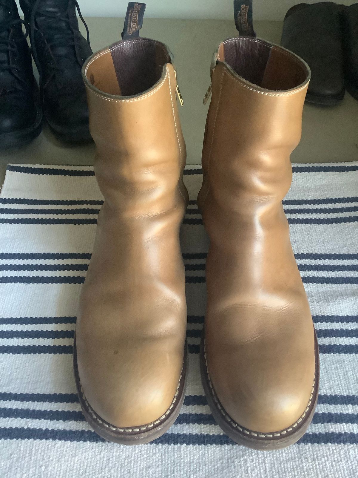 Photo by alteredstates on January 27, 2025 of the Rolling Dub Trio Casper Boot in Horween Natural Chromexcel.