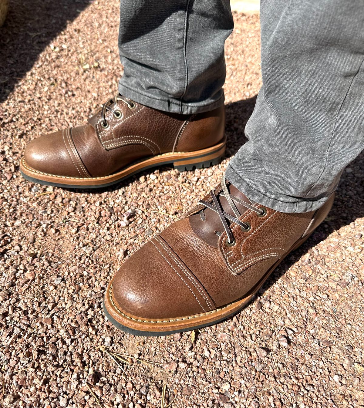 Photo by Mario357 on May 9, 2026 of the Truman Cap Toe Boot in C.F Stead Brown Kalbin Ox.