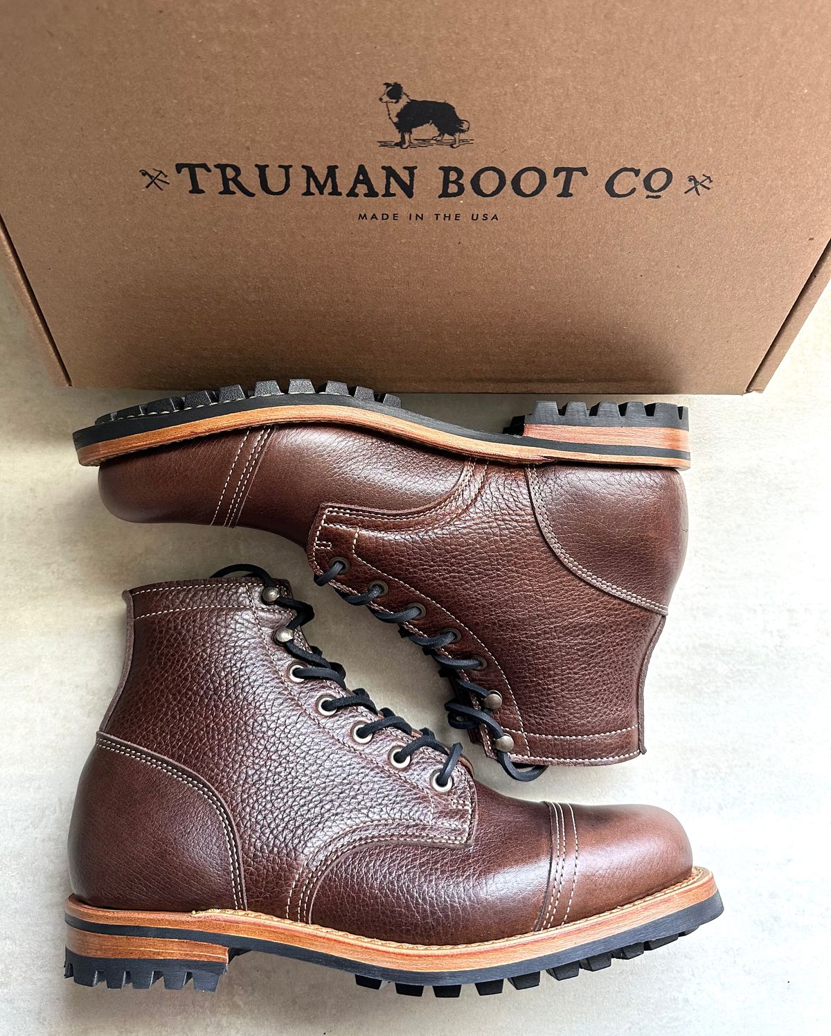 Photo by Mario357 on March 26, 2026 of the Truman Cap Toe Boot in C.F. Stead Chestnut Brown Kalbin Ox.