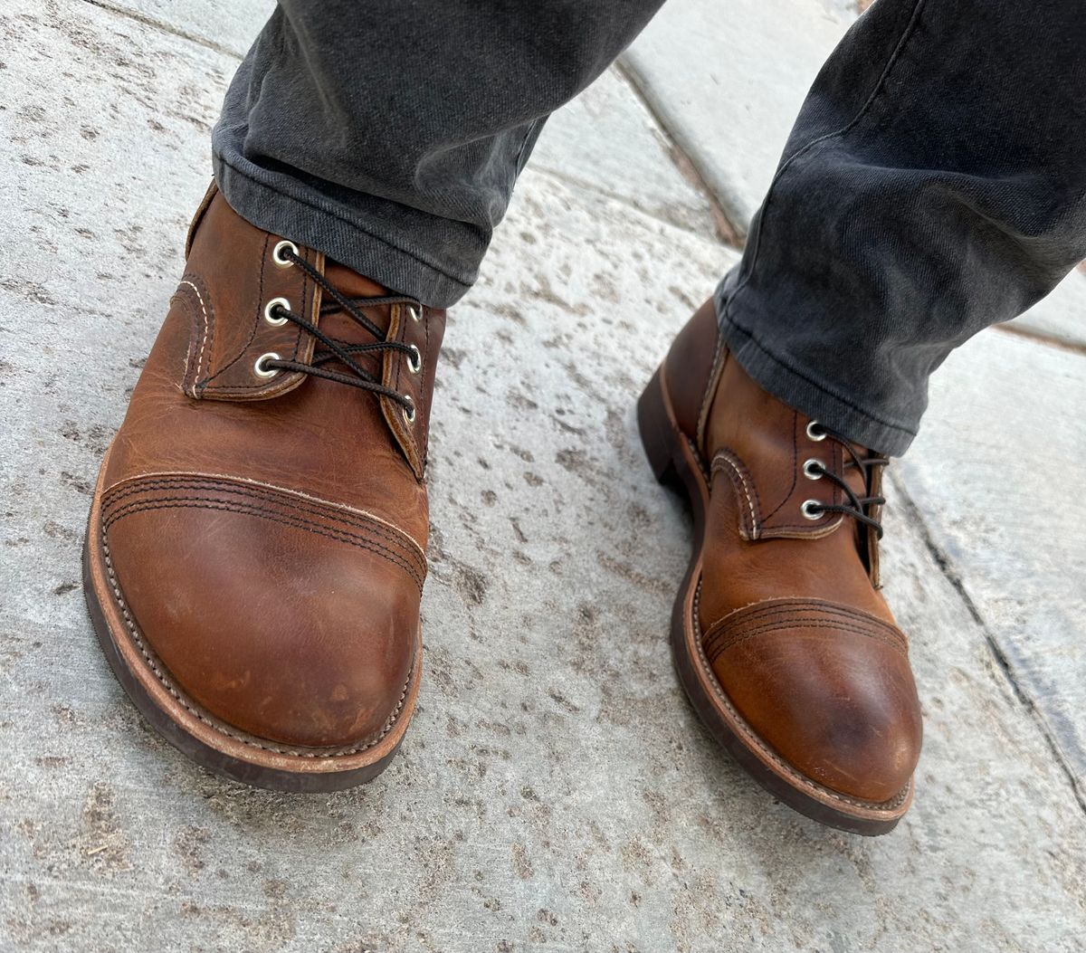 Photo by Mario357 on September 2, 2025 of the Red Wing Iron Ranger in S.B. Foot Copper Rough and Tough.