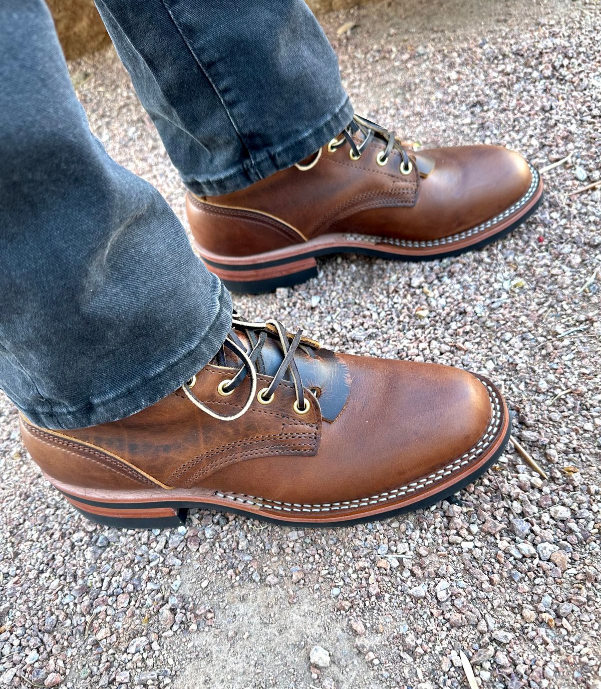 Photo by Mario357 on April 23, 2026 of the Nicks Falcon in Horween Orange Predator.