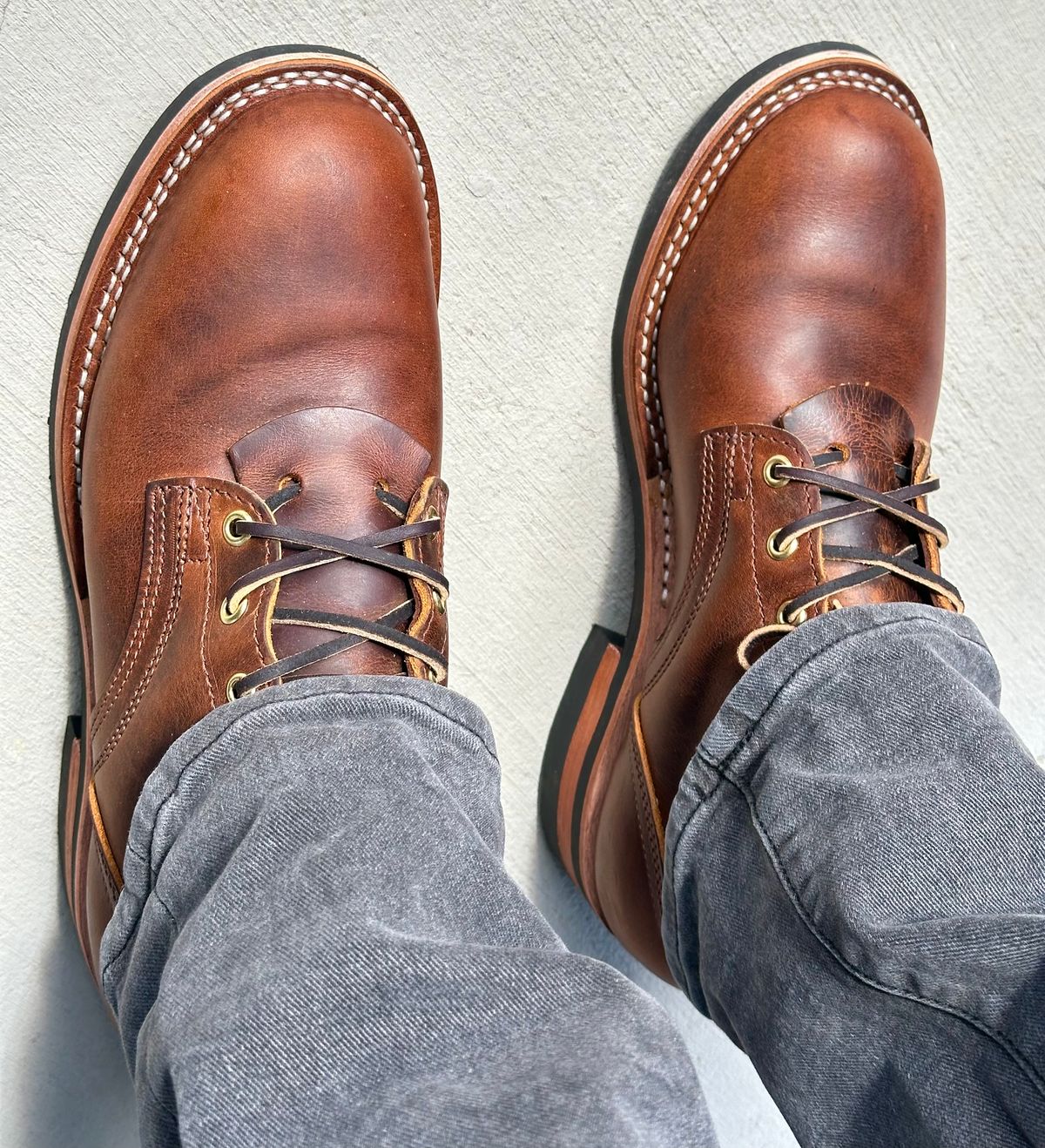 Photo by Mario357 on April 24, 2026 of the Nicks Falcon in Horween Orange Predator.