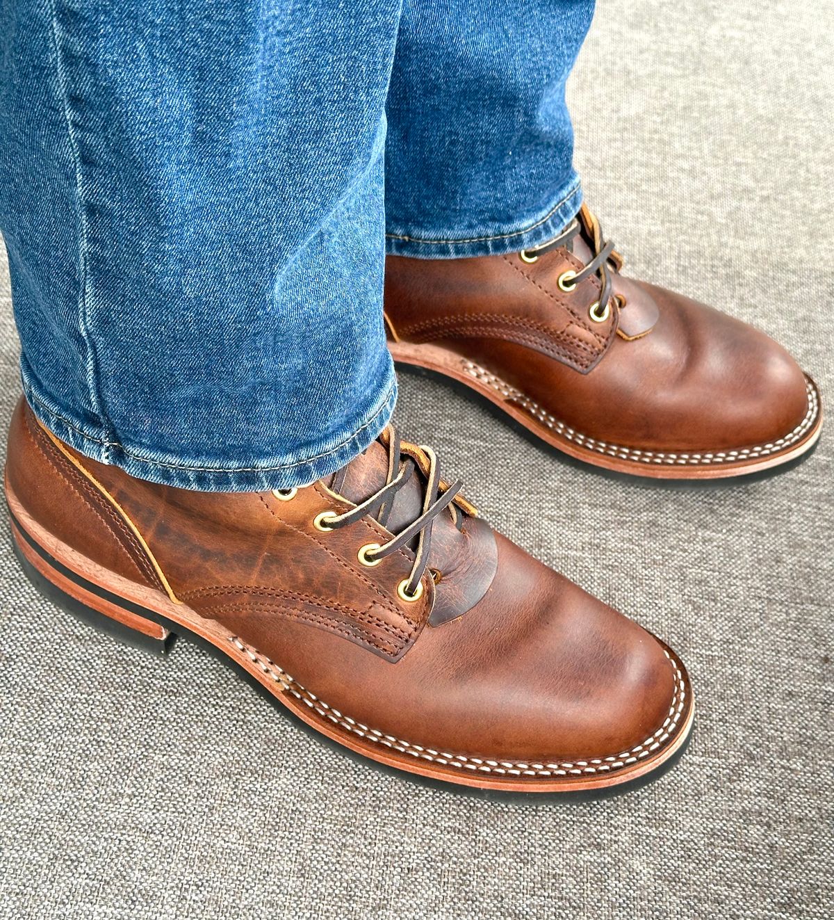 Photo by Mario357 on April 26, 2026 of the Nicks Falcon in Horween Orange Predator.